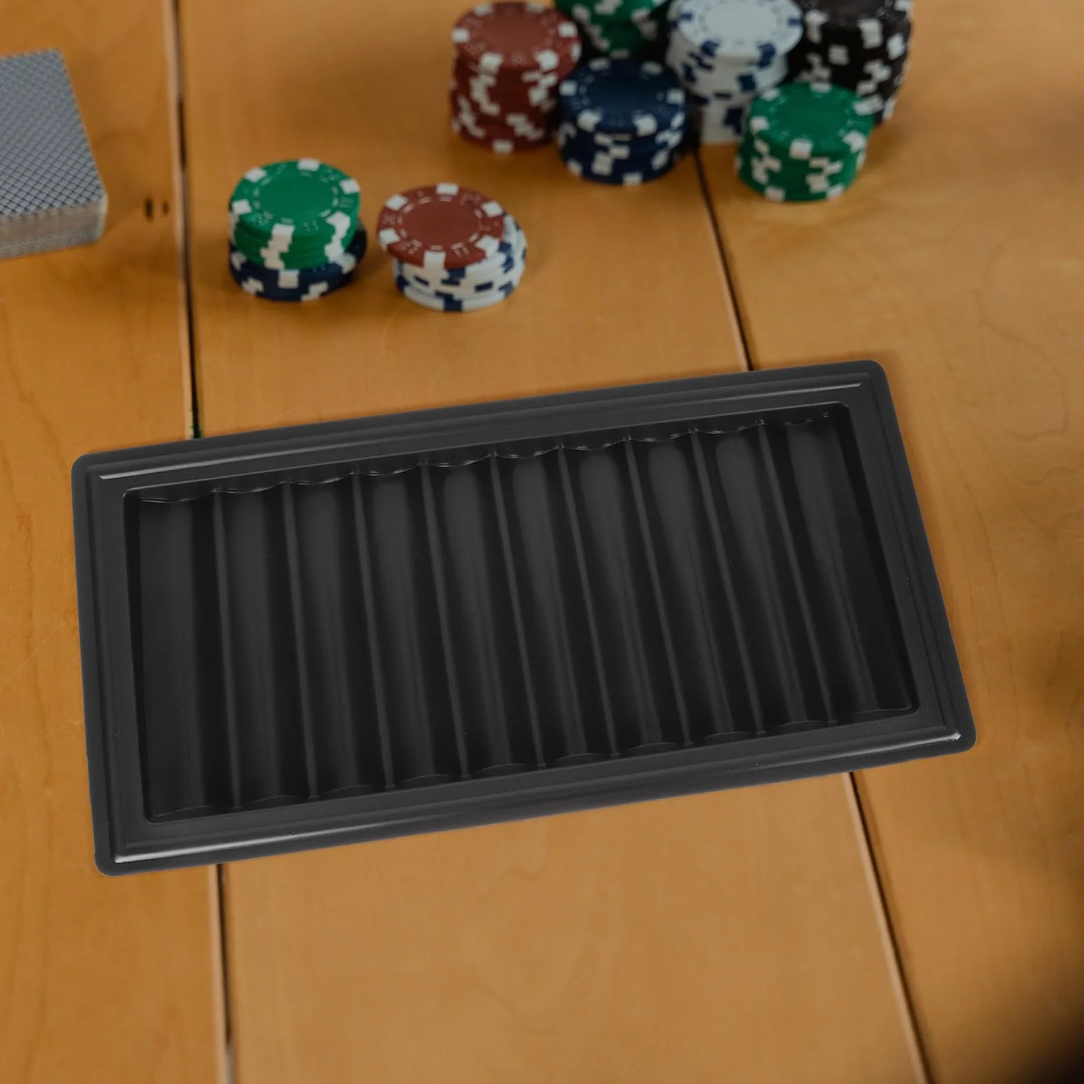 BESPORTBLE Portafichas De Póquer Plástico 500 Piezas Bandeja Organizadora Resistente para Juego De Poker Almacenamiento De Chips para Jugadores Casa