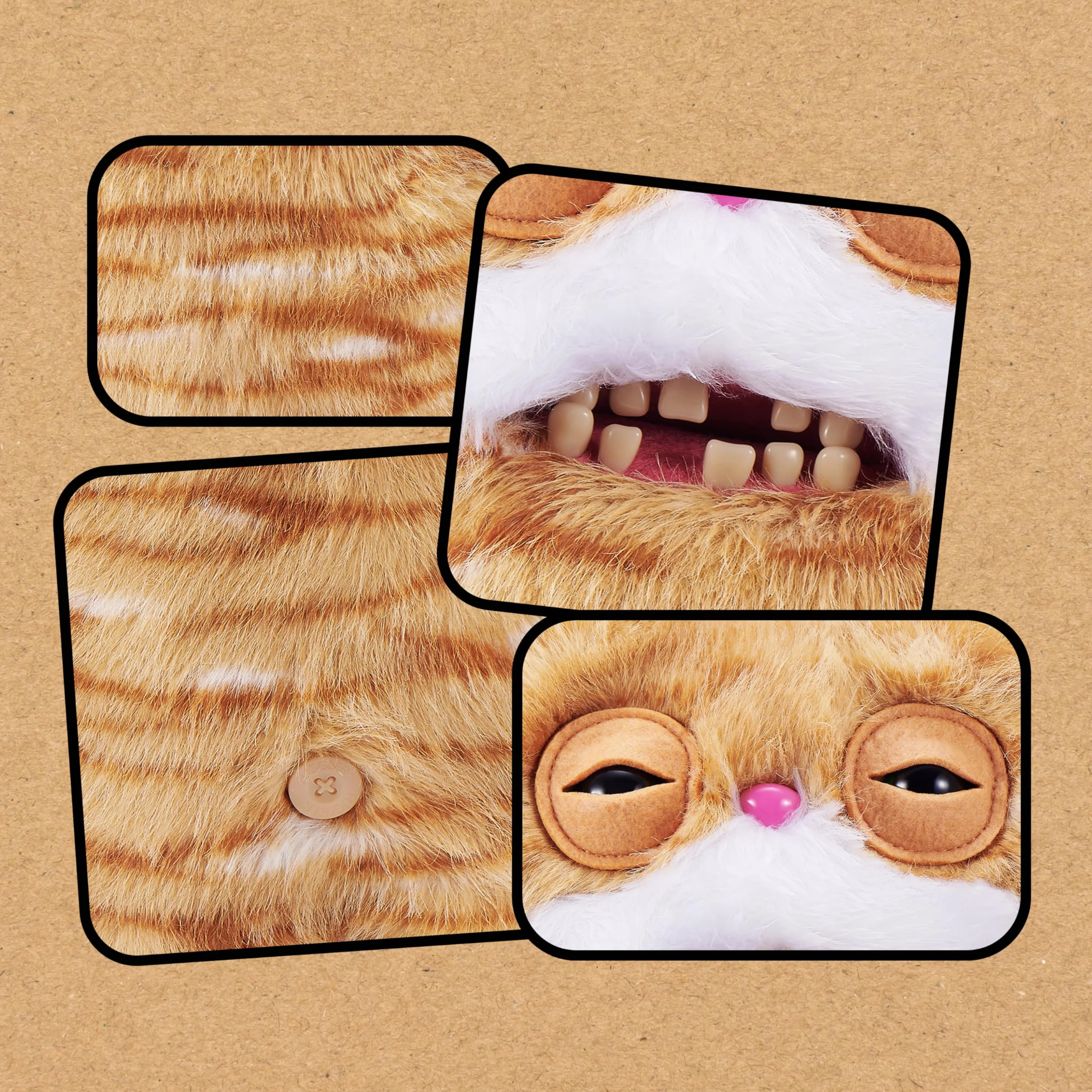 Fuggler Alley Cats Peluche 9" (Stinkface) de ZURU – Monstruo Feo y Divertido con Dientes Humanos. Peluche Coleccionable para niños, Adolescentes, Adultos y Amantes de Gatos raros