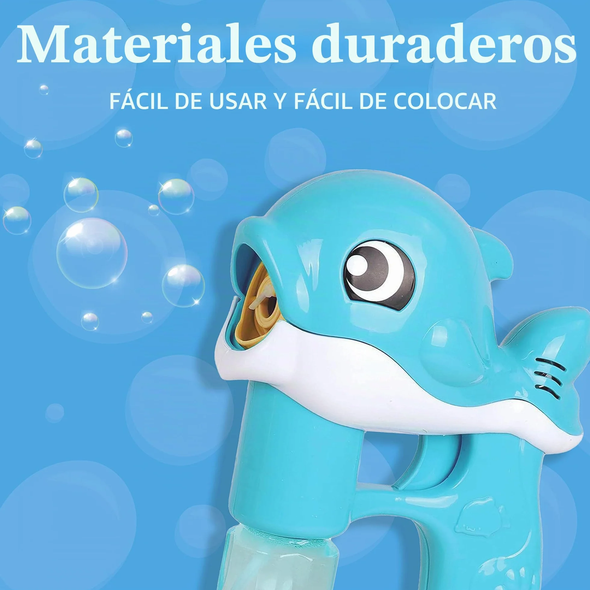 Sloosh 2 Pistolas de Burbujas para Ballenas LED automático con 4 soluciones de Repuesto de Burbujas, Pistola de Burbujas para niños, diversión de Verano para Exteriores, Regalos de Pascua