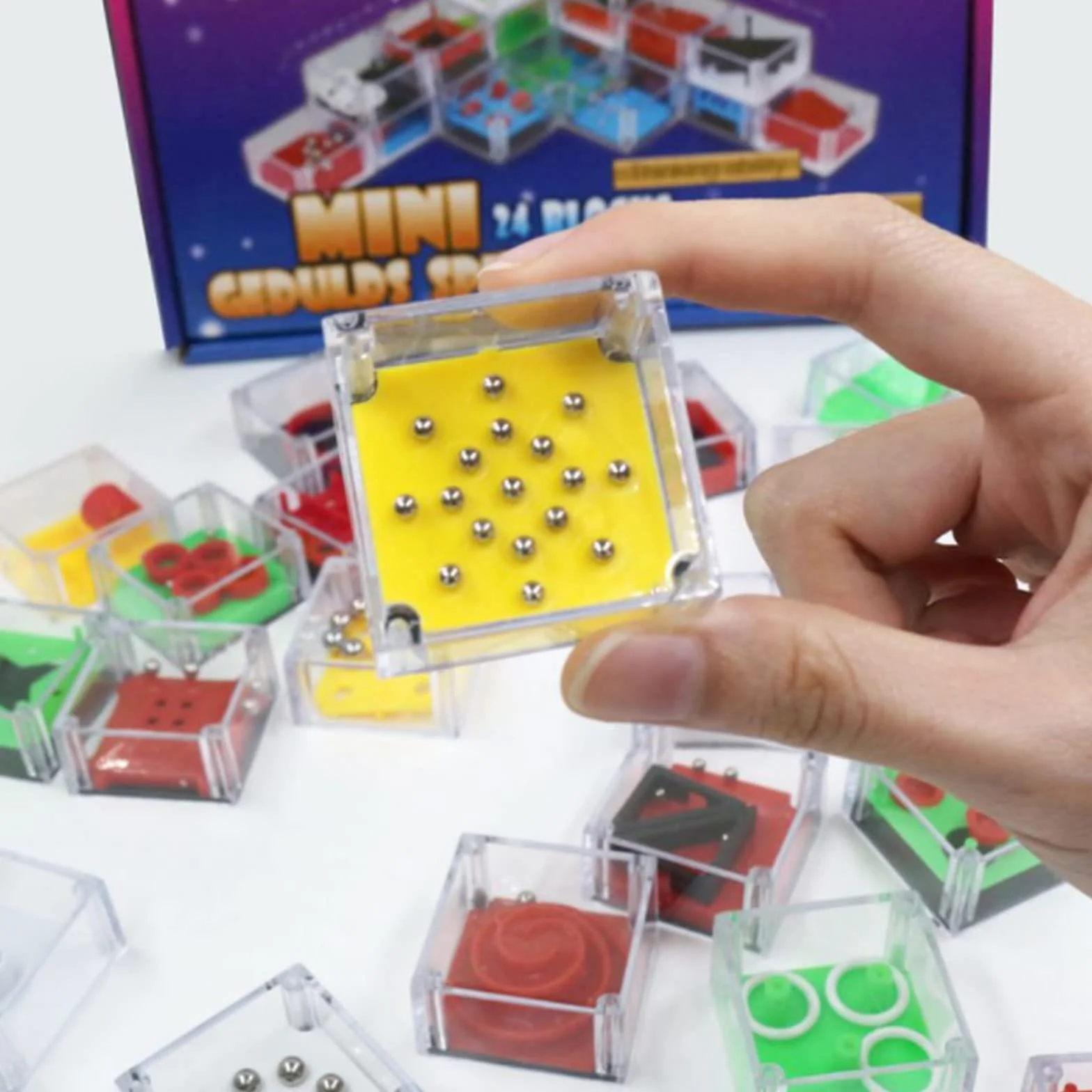 24 Piezas Mini Juegos Rompecabezas 3D, Laberintos Con Niveles Diferentes Para Adultos o Niños, Puzzles Para Regalos
