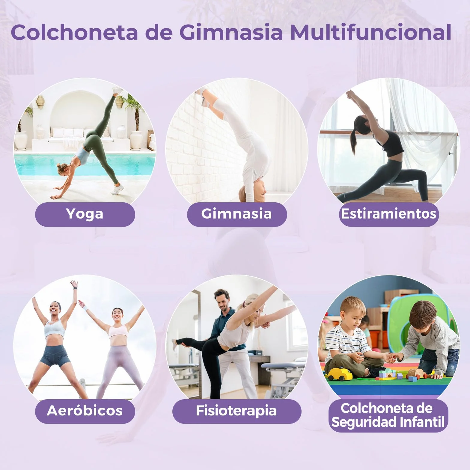 GOPLUS Colchoneta de Gimnasia Plegable 180x120x4 cm, Estera Gruesa Tres Pliegues con Cierres de Gancho