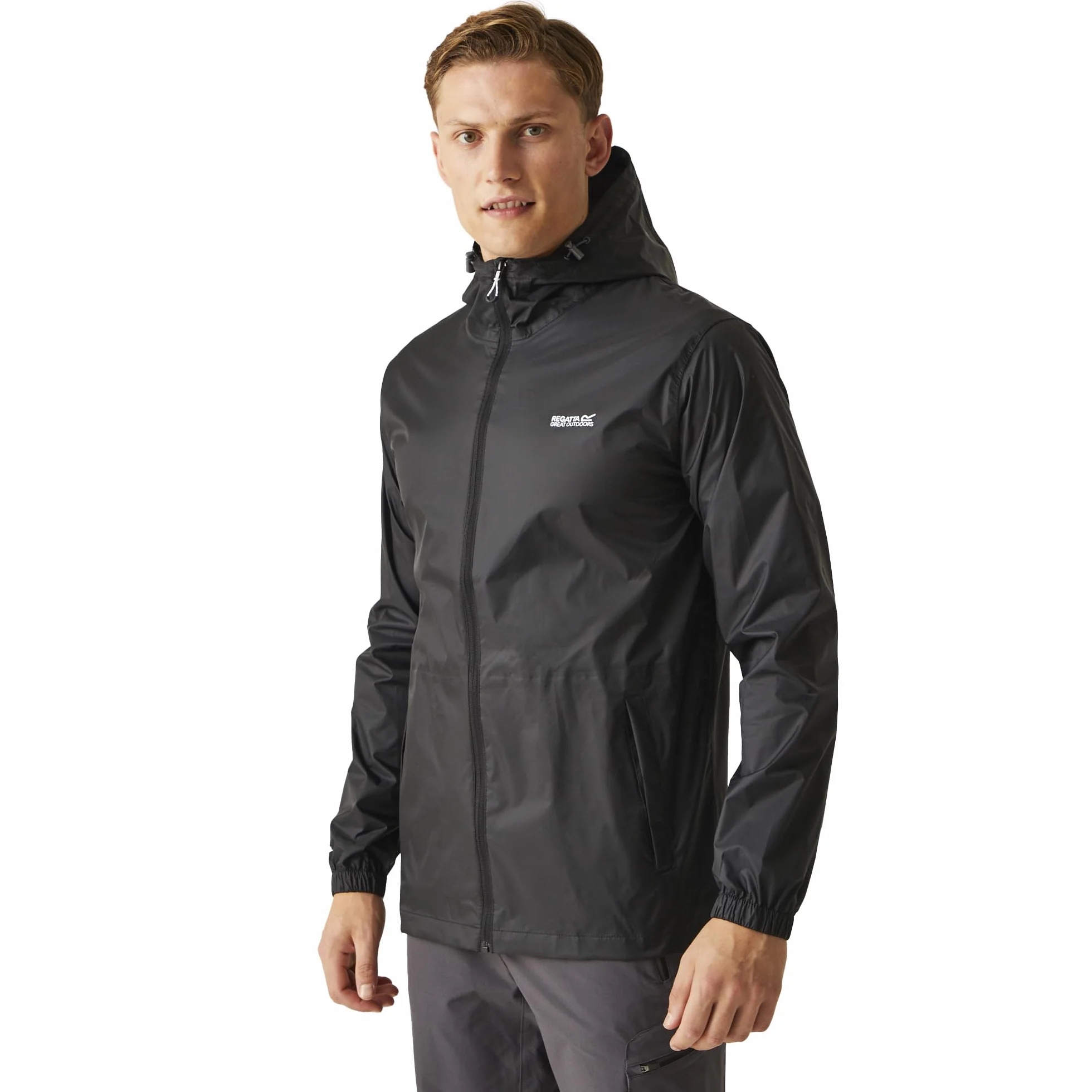 Regatta Hombre Chaqueta Impermeable Pack It Black