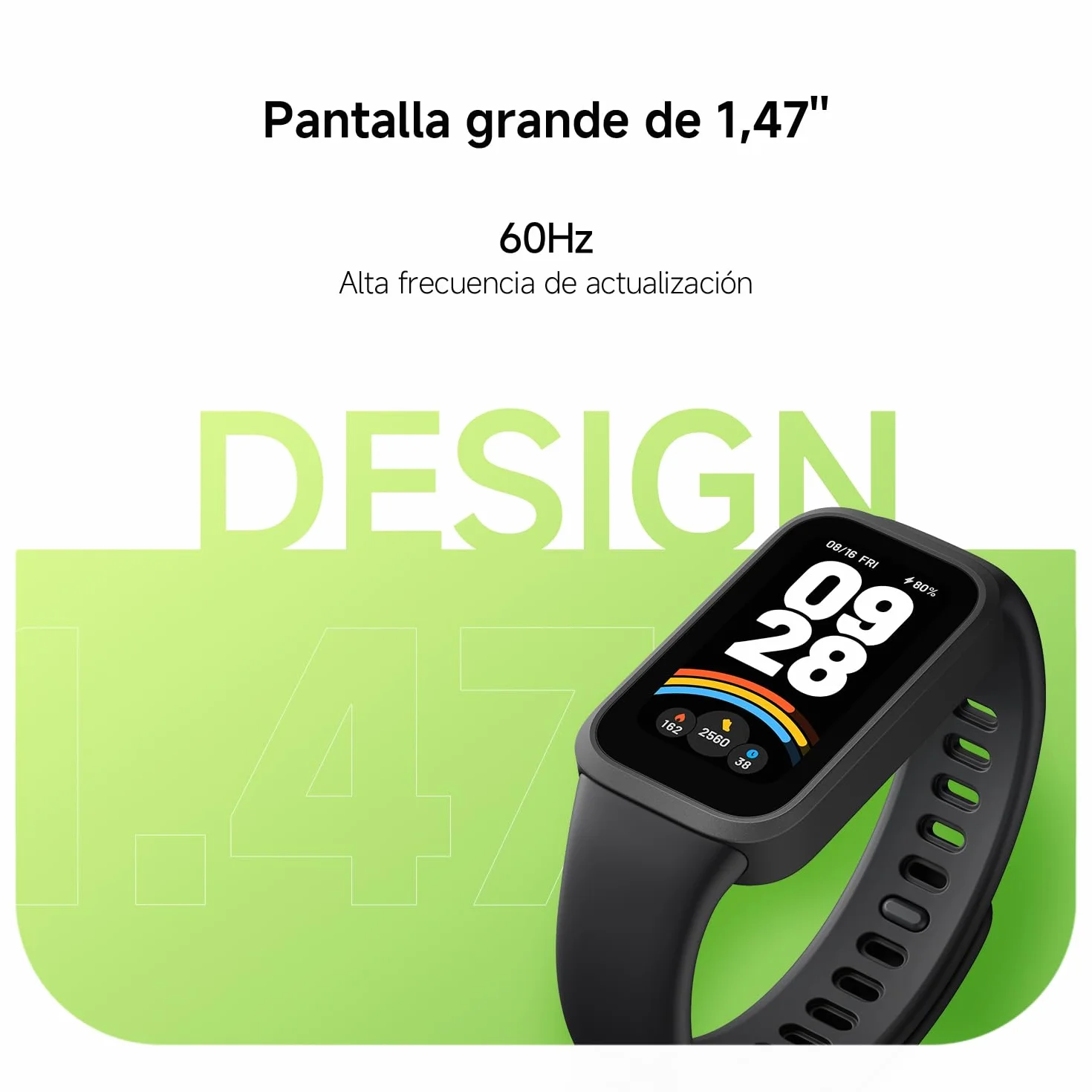 XIAOMI Smart Band 9 Active Pulsera de Actividad 1,47" 60 Hz 5ATM Negro