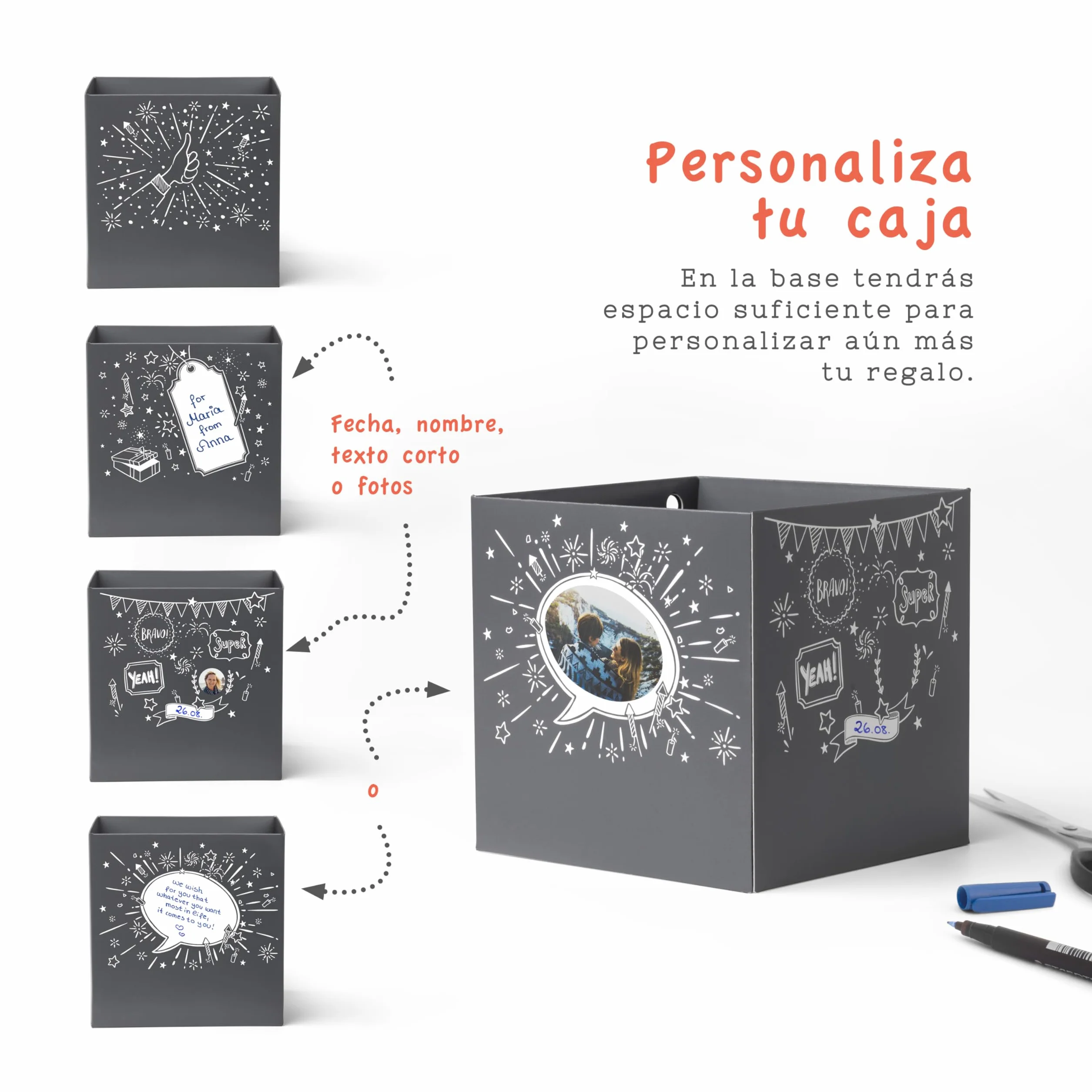 SURPRISA Caja de regalo, caja de rompecabezas, embalaje de regalo para vales, rompecabezas de laberinto, tamaño S (12 cm)