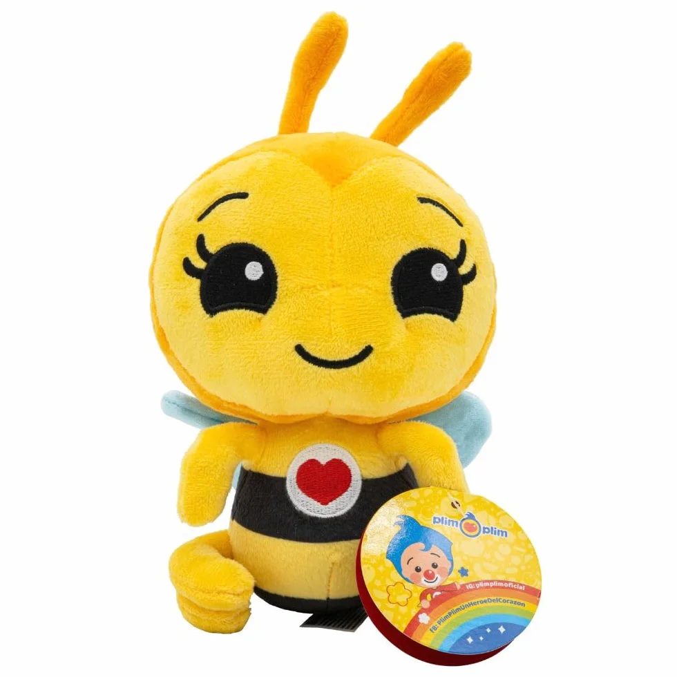 BANDAI Plim Plim – Peluche Musical Abejita PL85026 de 20 cm – XL Interactivo con música “Abejita Chiquita”, alas Crunchy y diversión sensorial para niños
