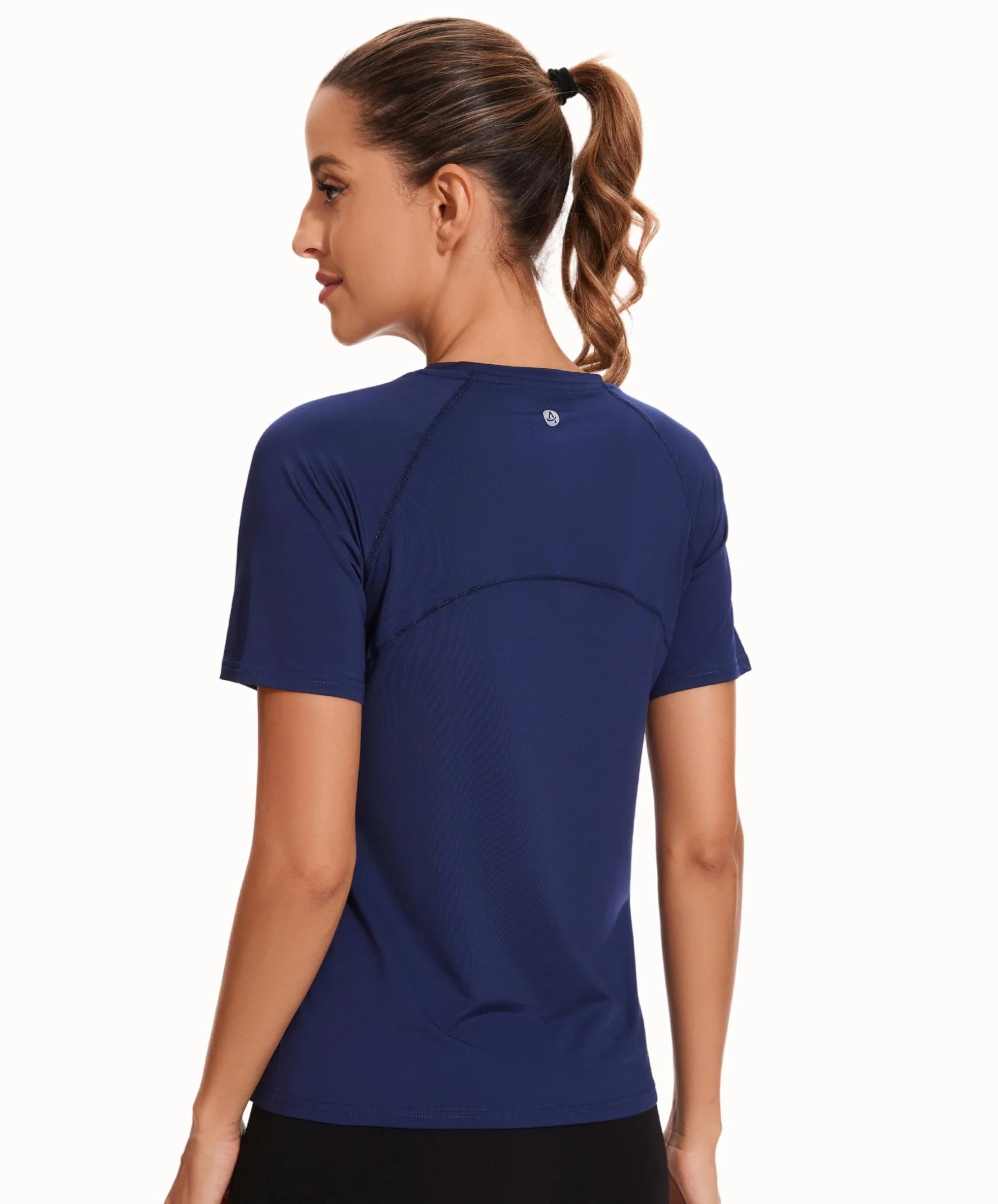 AMZSPORT Camiseta Deporte Mujer Top Running Manga Corta