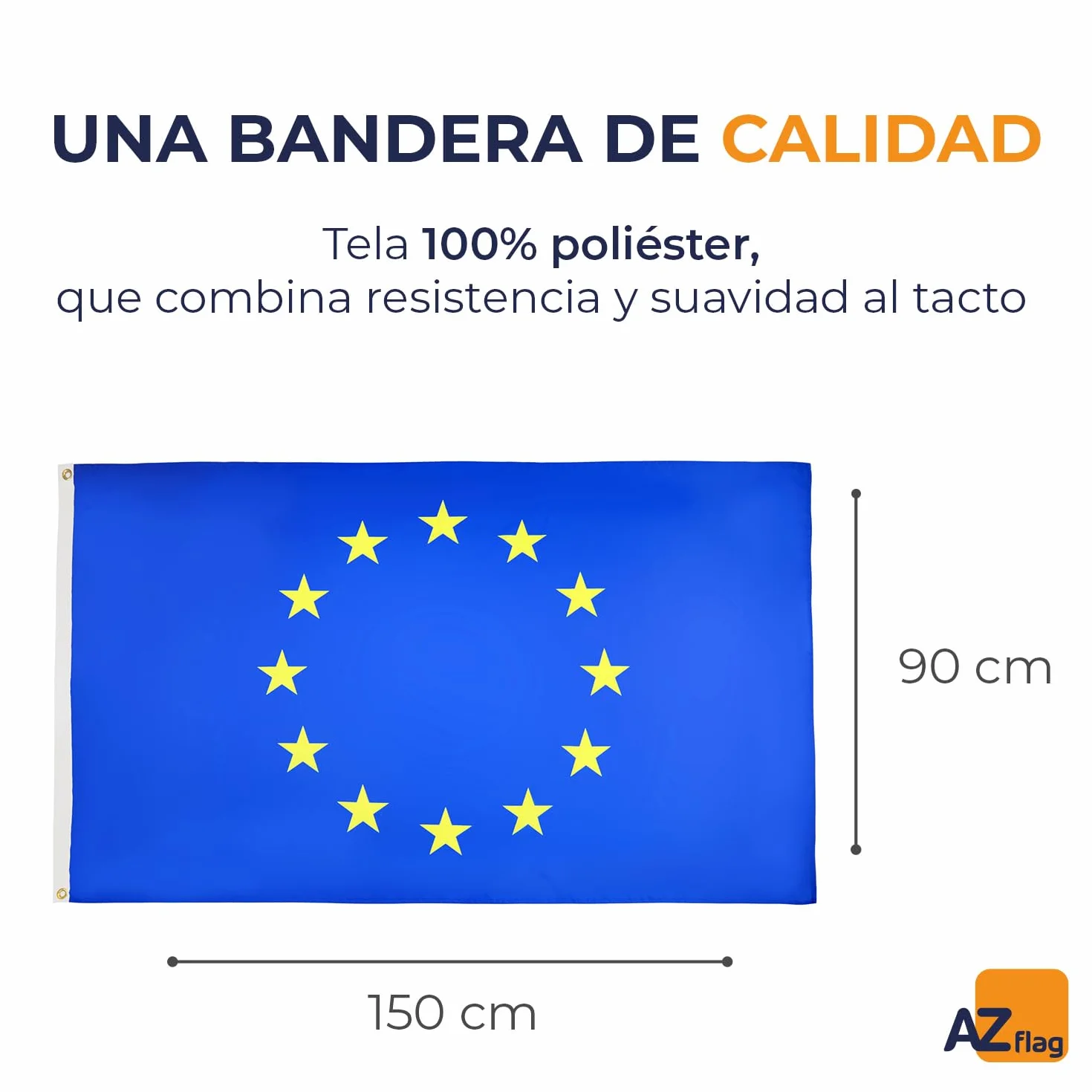 AZ FLAG Bandera de Europa 150x90cm - Union Europea UU.EE Multicolor