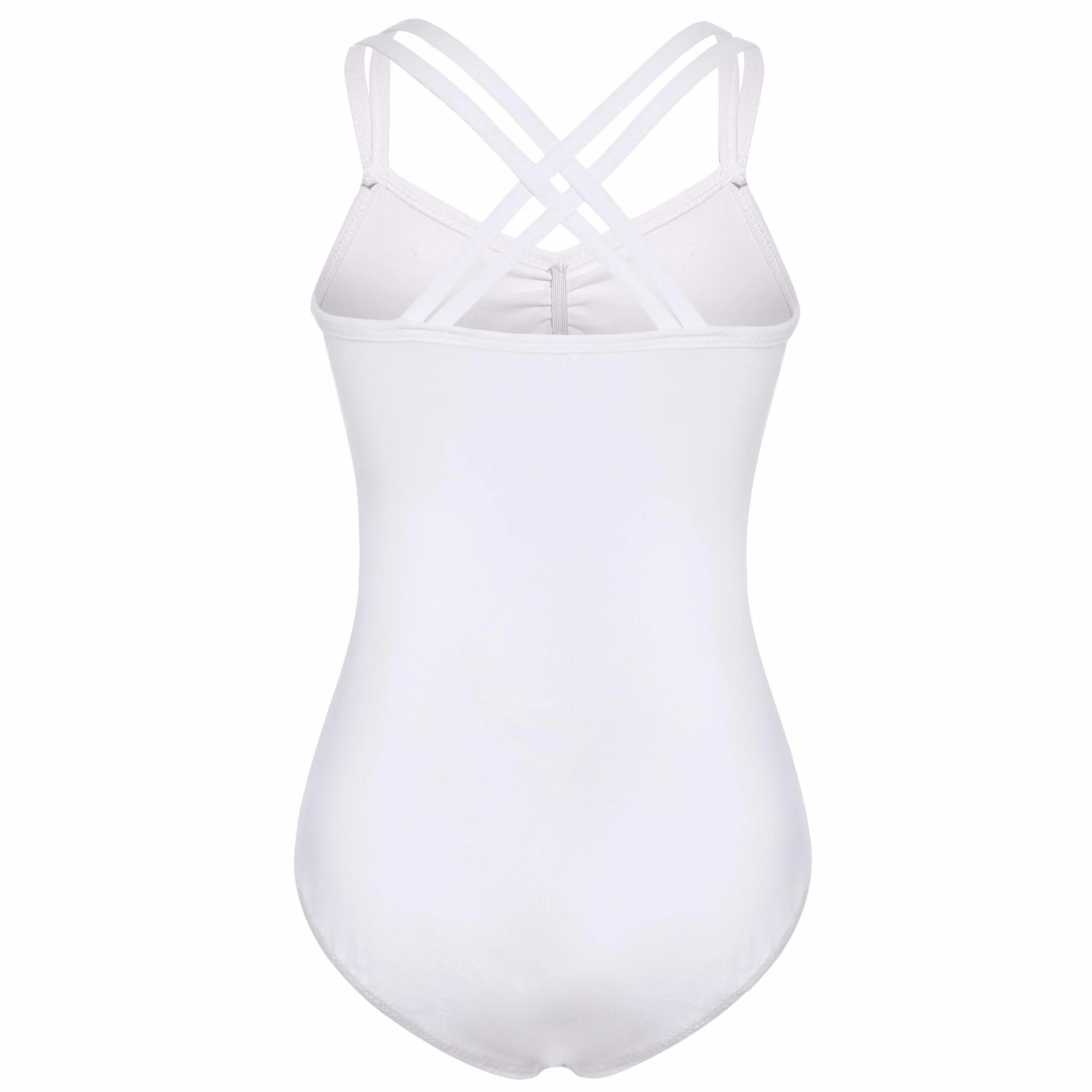 Maillot de Danza Ballet para Niña Leotardo Clásico Tirantes Cruzados Actuación Fiesta