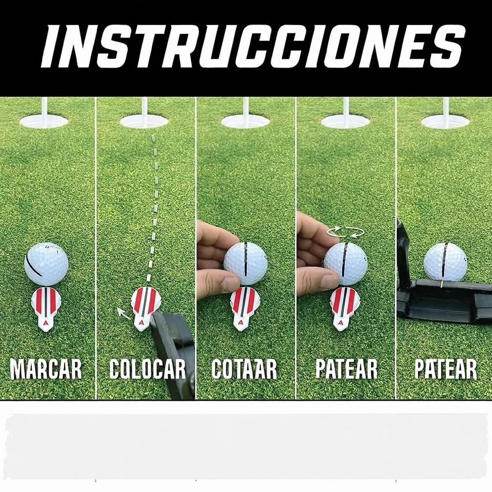 Fraser Fitness Marcador de alineación de pelotas de golf, herramienta de ayuda para putting