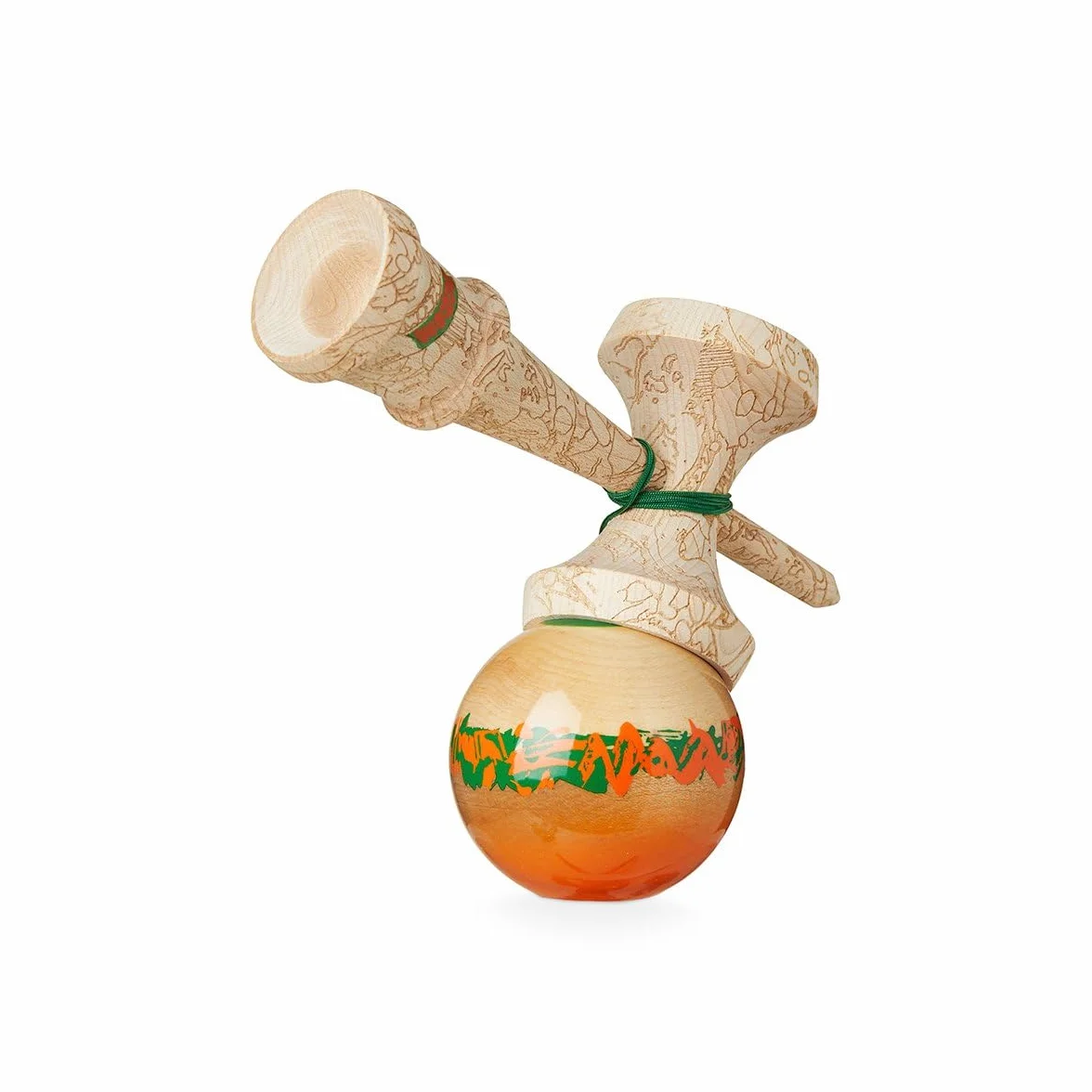 KROM Kendama Unity Equilibrium – de Madera de Arce para Principiantes y avanzados – Juego de Habilidad para Exteriores e Interiores – Juguete de Madera con Cuerda y Pelota – Kendama Skilltoy – Juego