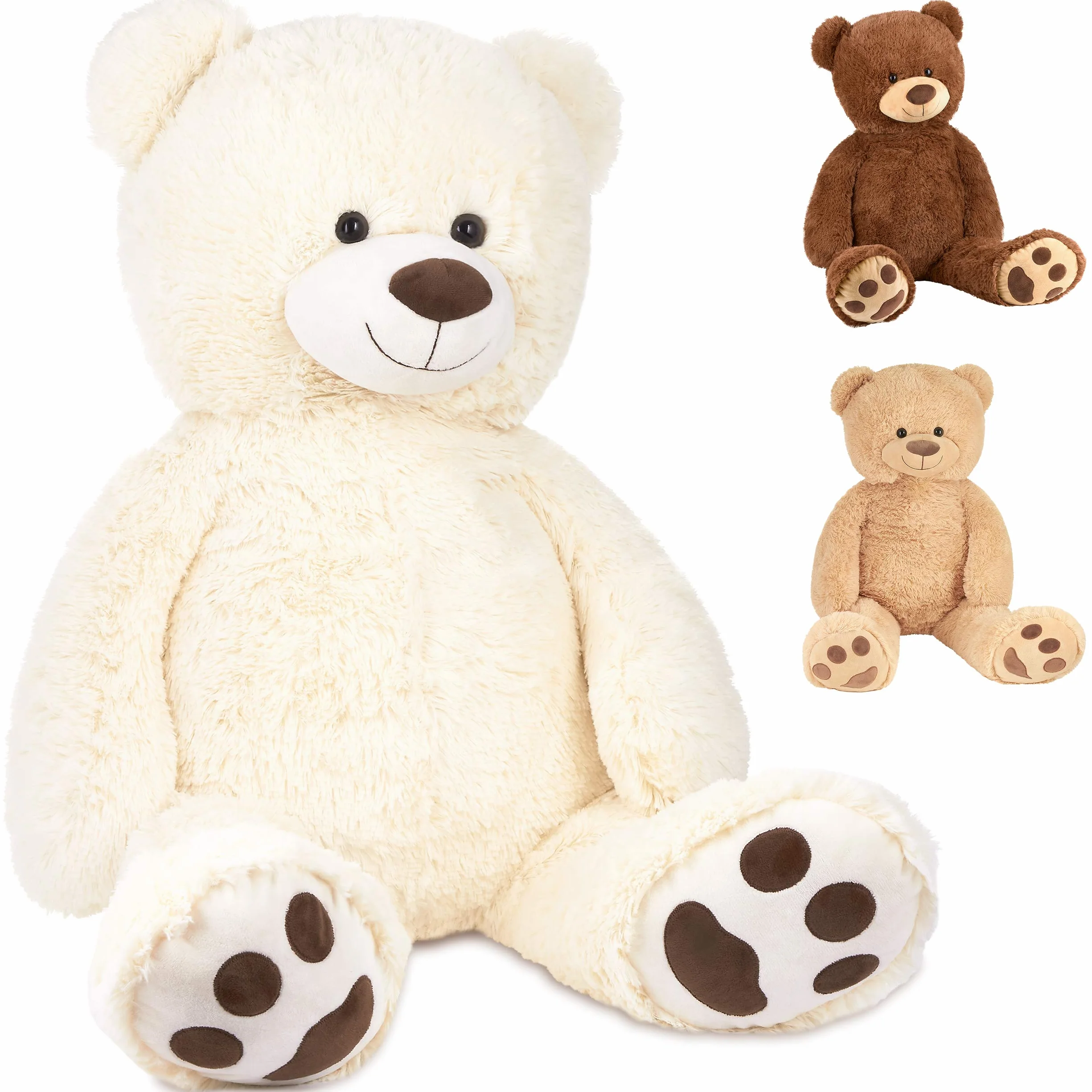 BRUBAKER Peluche Gigante XXL 100 cm Blanco Osito
