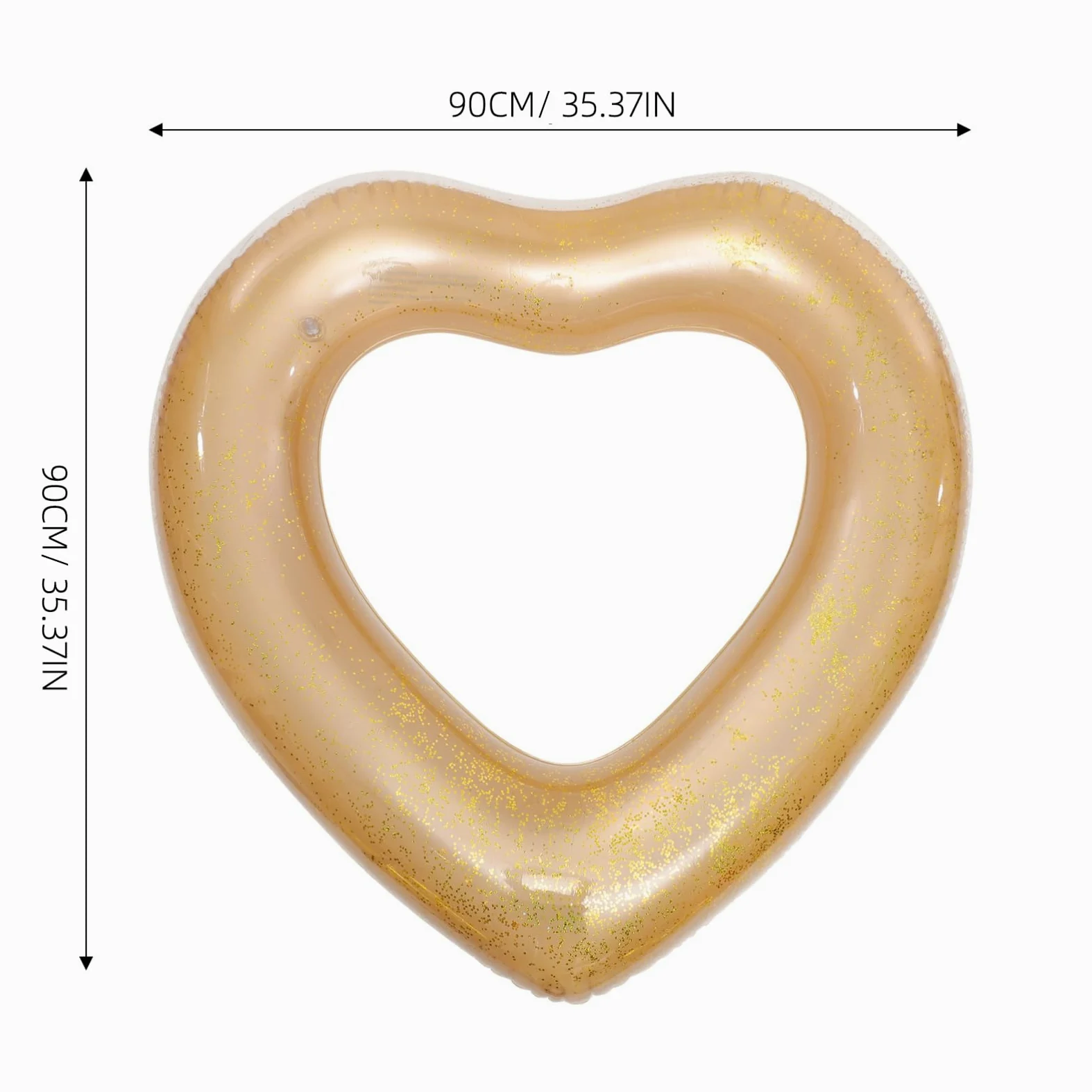 TOYANDONA Anillo de natación en Forma de corazón Anillos de Piscina inflables balsa Flota hinchables Pool Party Juguete de Piscina de Verano Anillo de natación Inflable de polivinilo