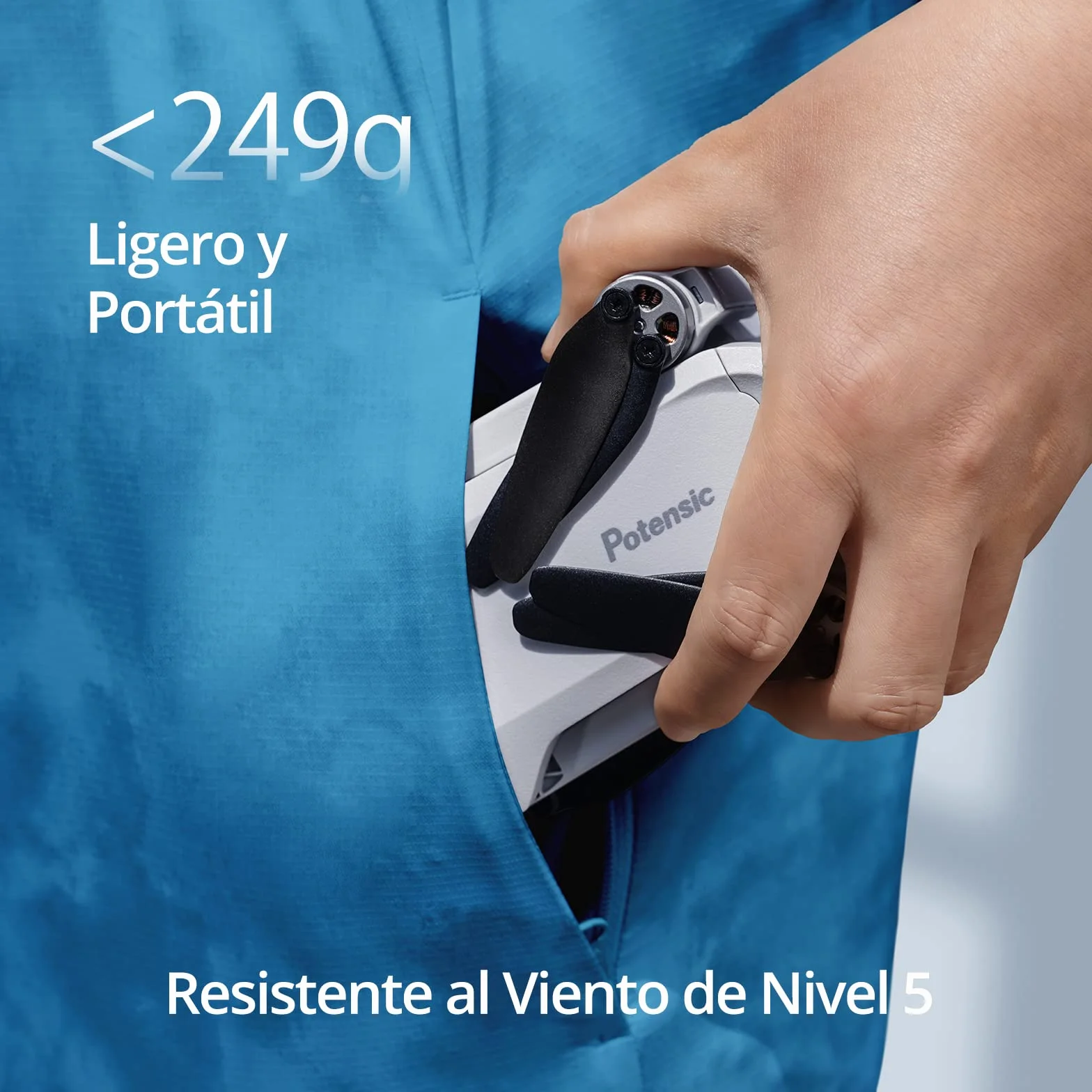 Potensic ATOM SE Combo GPS Drone con Cámara 4K, 62 Mins de Vuelo, Menos de 249g, EIS, Max 4KM Transmisión, Velocidad Max 16m/s, Tecnología ShakeVanish, FPV con Auto-Retorno para Adulto, C0