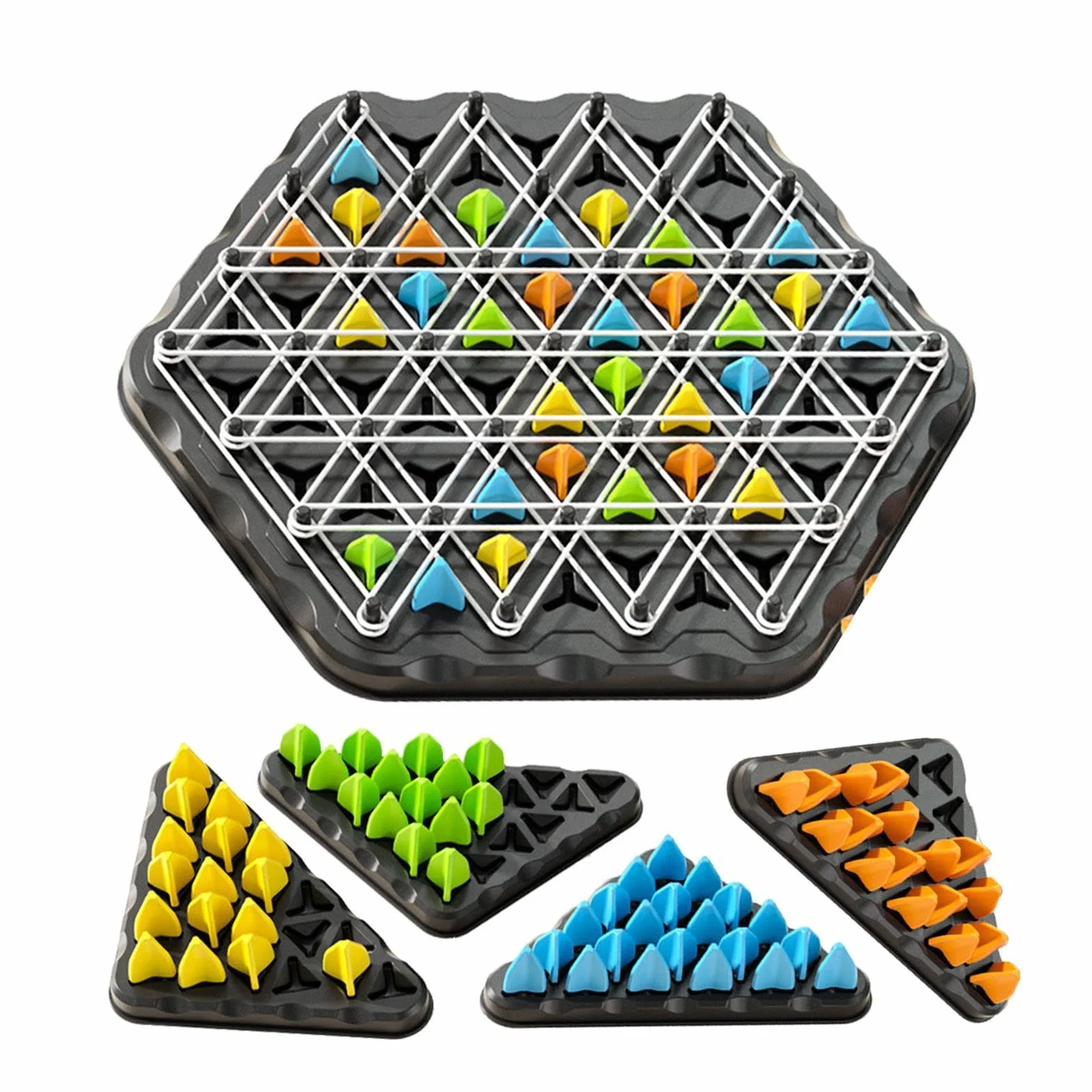 Chain Triangle Chess Game Puzzle Interactive Thinking Toy