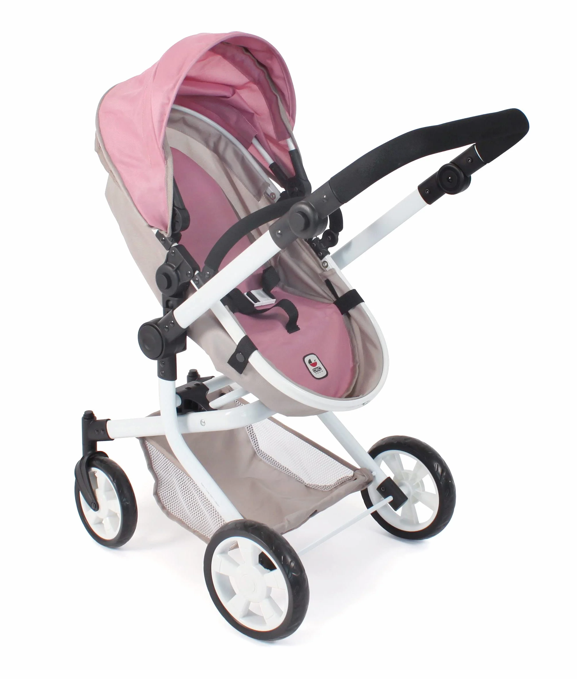 Bayer Chic 2000 Cochecito de muñecas Mika 2 en 1 para muñecas hasta 52 cm Rosa 73x41x82 cm