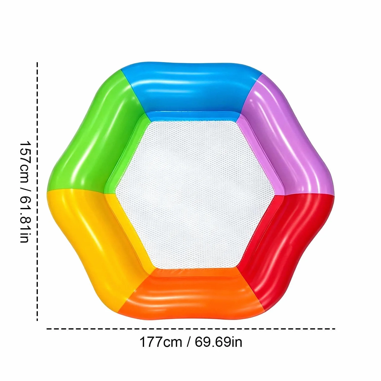 Sillón Hinchable para Piscina - Hexágono PVC Antifugas De Gran Tamaño Biplaza - Sillón Flotante De Agua para Piscina,para Playa Hotel Parques Jardín Ríos Y Diversión Acuática Viajes Y Vacaciones