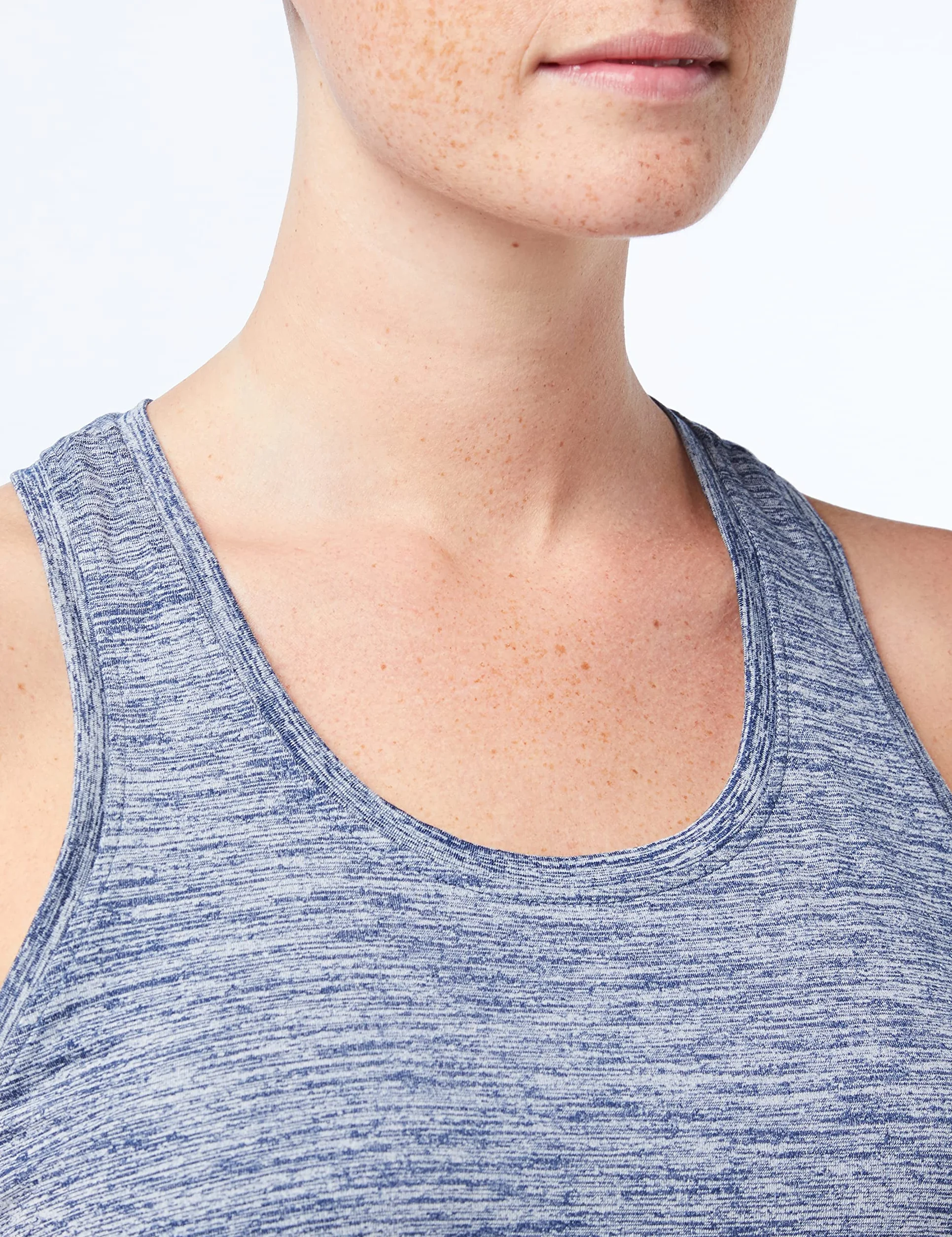 Amazon Essentials Top Deportivo sin Mangas Secado Rápido Elástico Espalda Cruzada Cuello Redondo