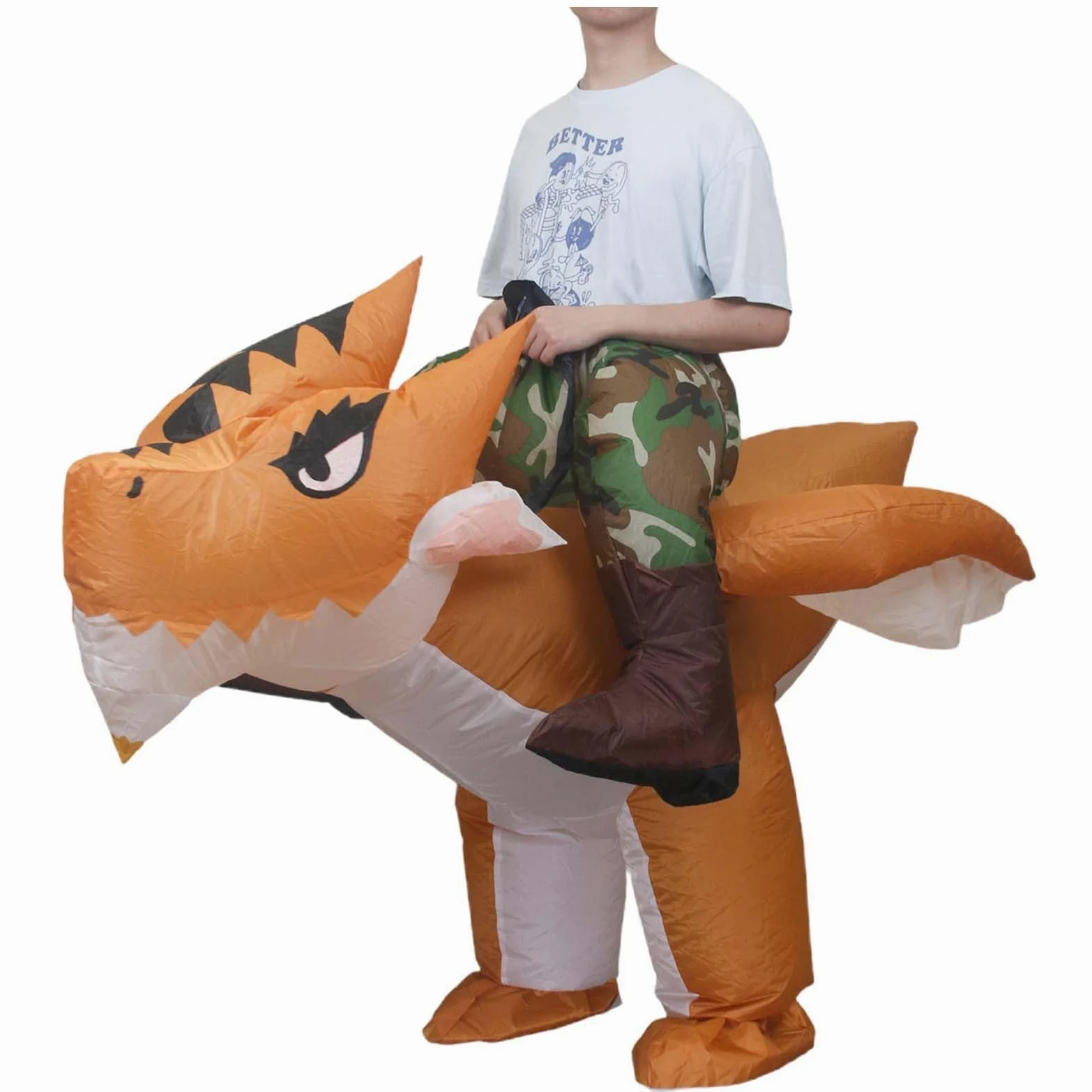 Disfraz Halloween NiñA NiñO Disfraz Inflable de Dinosaurio Verde Grande para Adulto Halloween Disfraz Animal Divertido