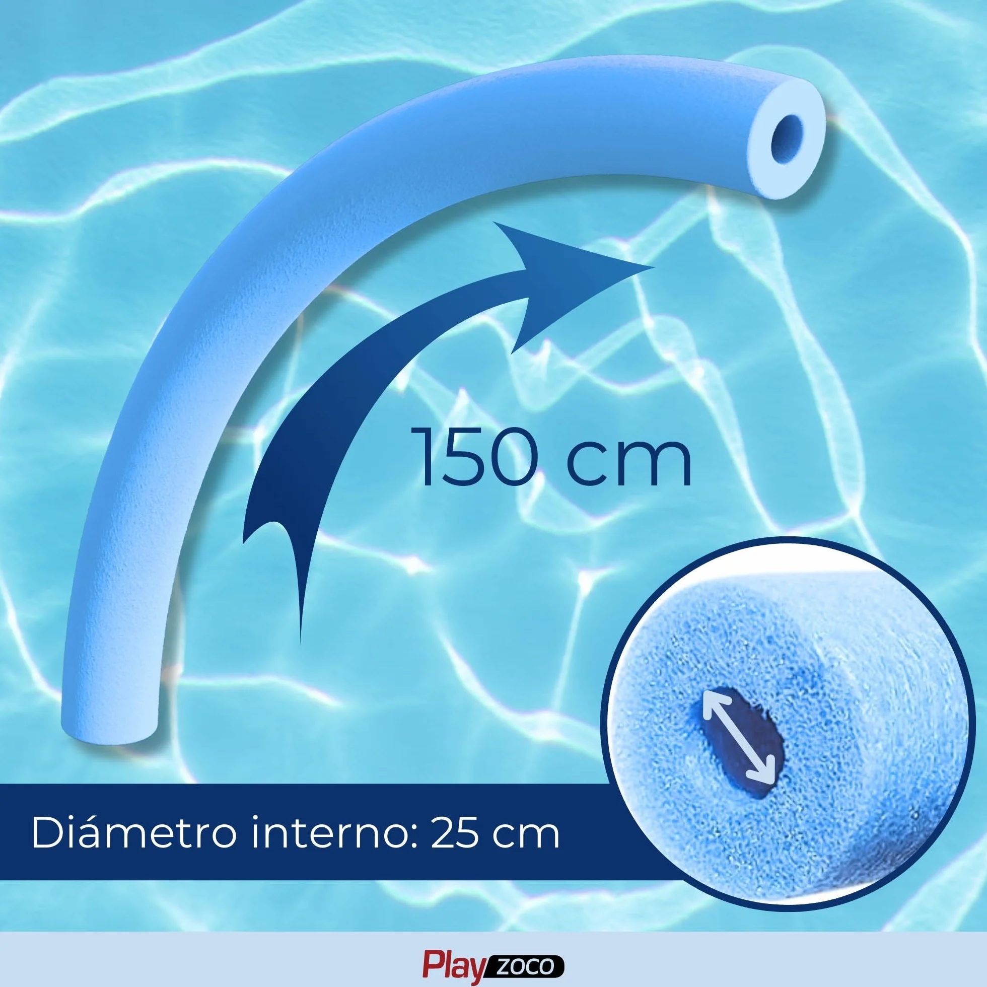 Flotadores de Piscina Fideos de Espuma, 6 cm x 150 cm, para Niños y Adultos