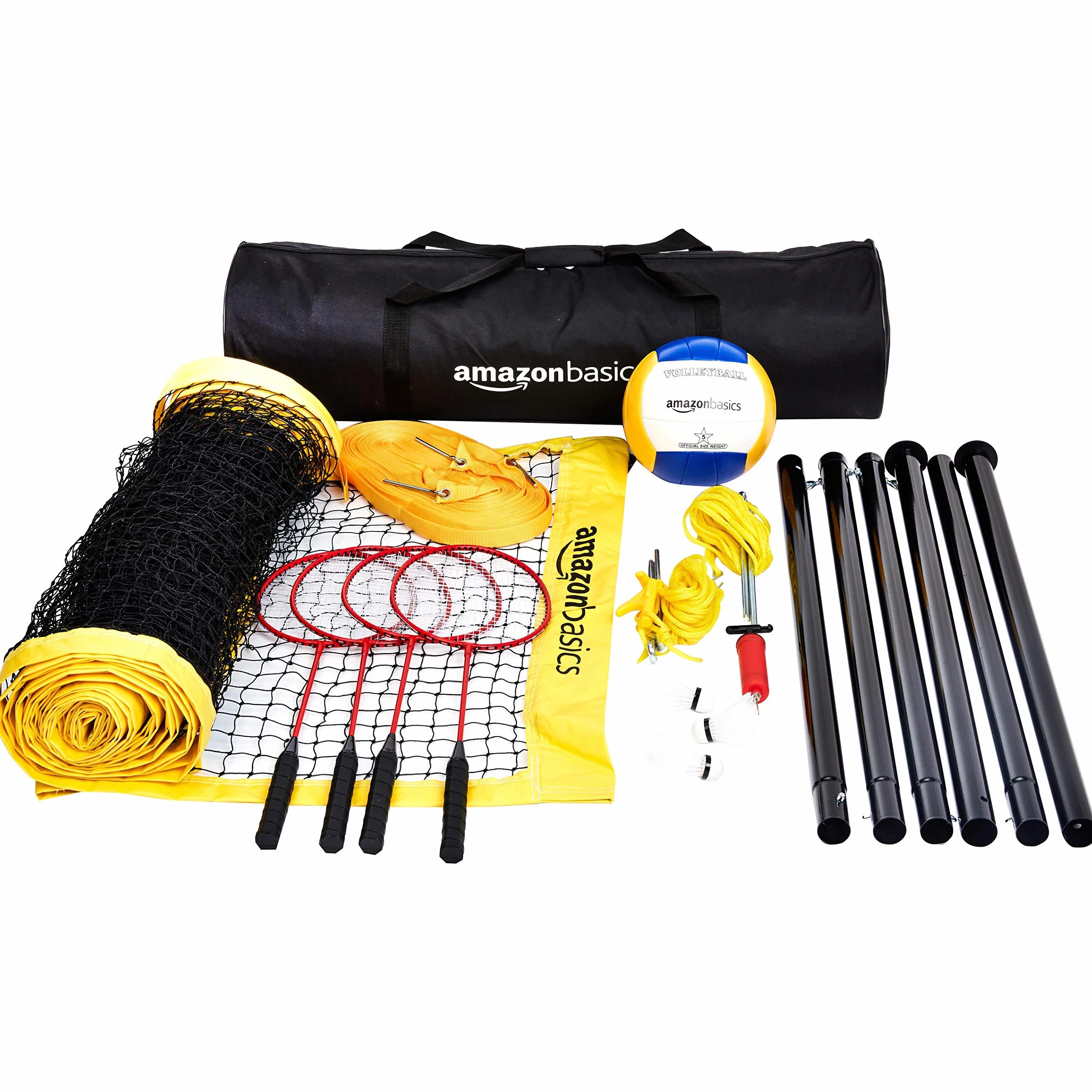 Amazon Basics Kit combinado voleibol bádminton