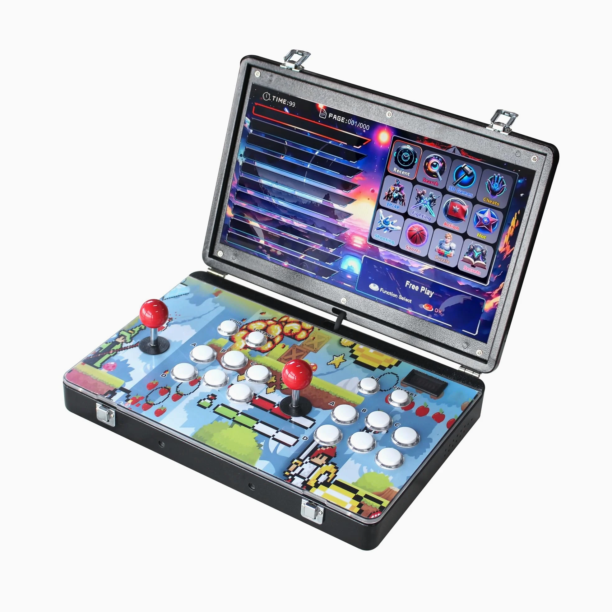 32000 en 1 Consola de juegos Arcade portátil, visualización HD de 19 pulgadas, caja de metal para doble reproductor, caja de hierro DX, máquina de videojuego retro electrónica de búsqueda