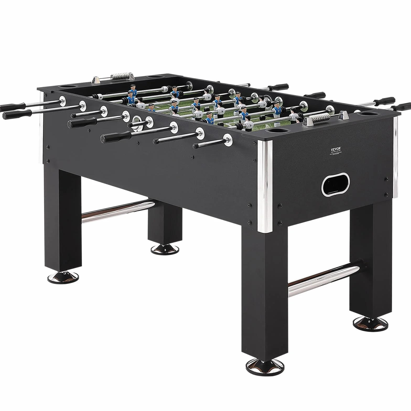 VEVOR SUO-5529L - Juego de fútbol estándar de 55 Pulgadas, tamaño Completo para Interiores, hogar, Familia y Sala de Juegos, Incluye 4 Pelotas y 4 portavasos, Color Negro