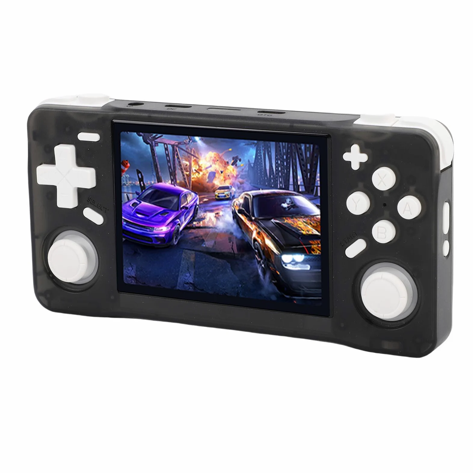 Aramox Consola de Juegos Portátil Retro, Consola de Juegos Portátil ABS con Pantalla HD de 3,5 Pulgadas 640x480, RK3326 64 Bits A35, Batería de 4000 MAh, para Jugadores de Retro a Casa de Viaje (64GB)
