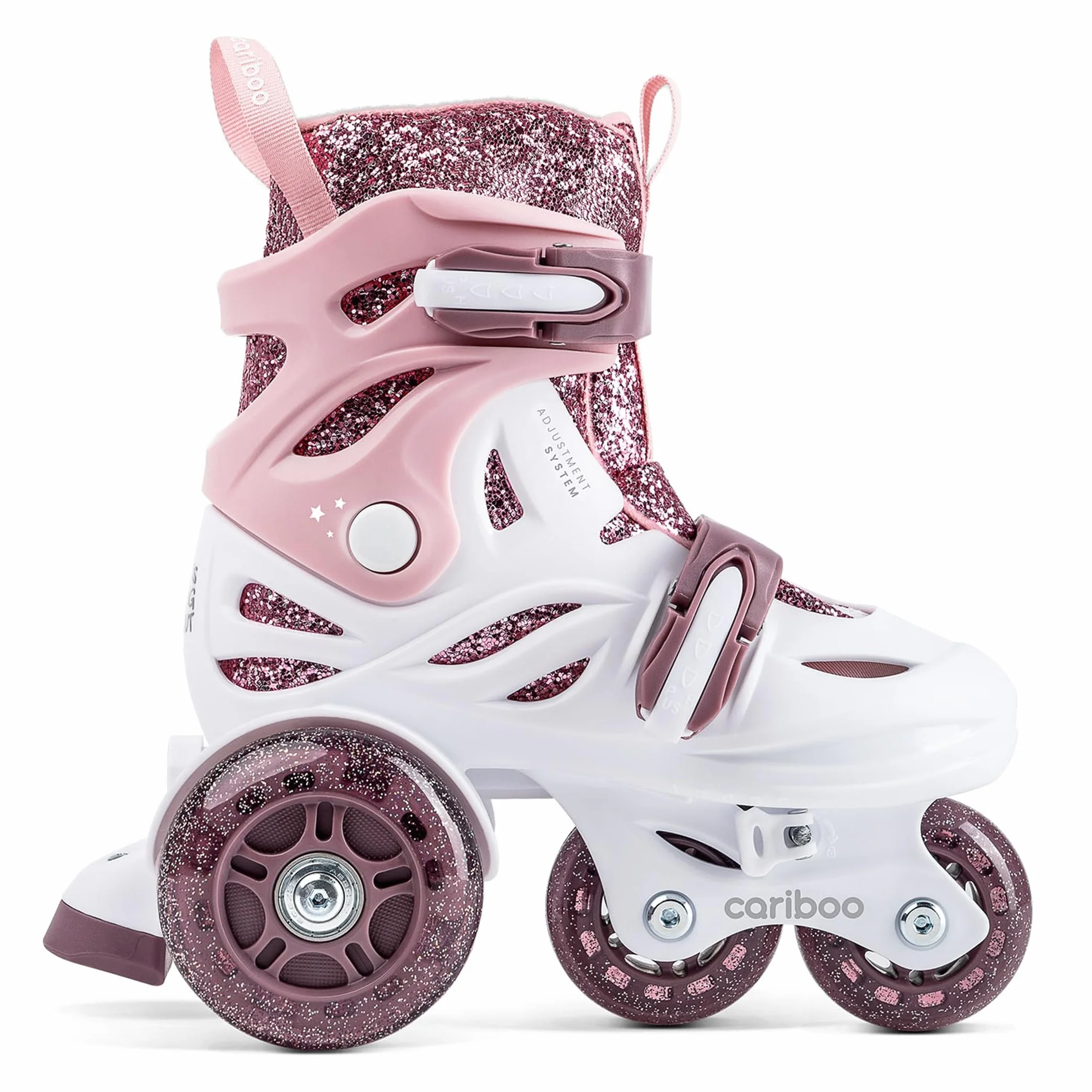 Cariboo Patines En Línea para Niños Principiantes Tamaños Ajustables con Ruedas Purpurina Ballerina