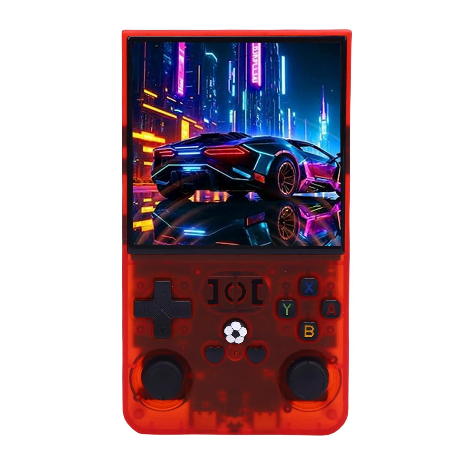 Generic Consola de Juegos Retro Portátil Rendimiento Potente con Batería de 4000 MAh Rojo para Viajeros Consola de Videojuegos Portátil Pantalla de 4 Pulgadas 720x720 (128G)