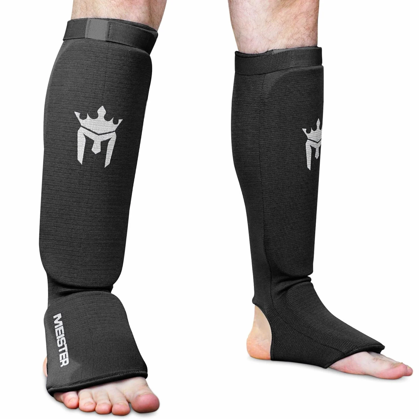 Espinilleras y Empeine Acolchados Meister MMA Tejido elástico