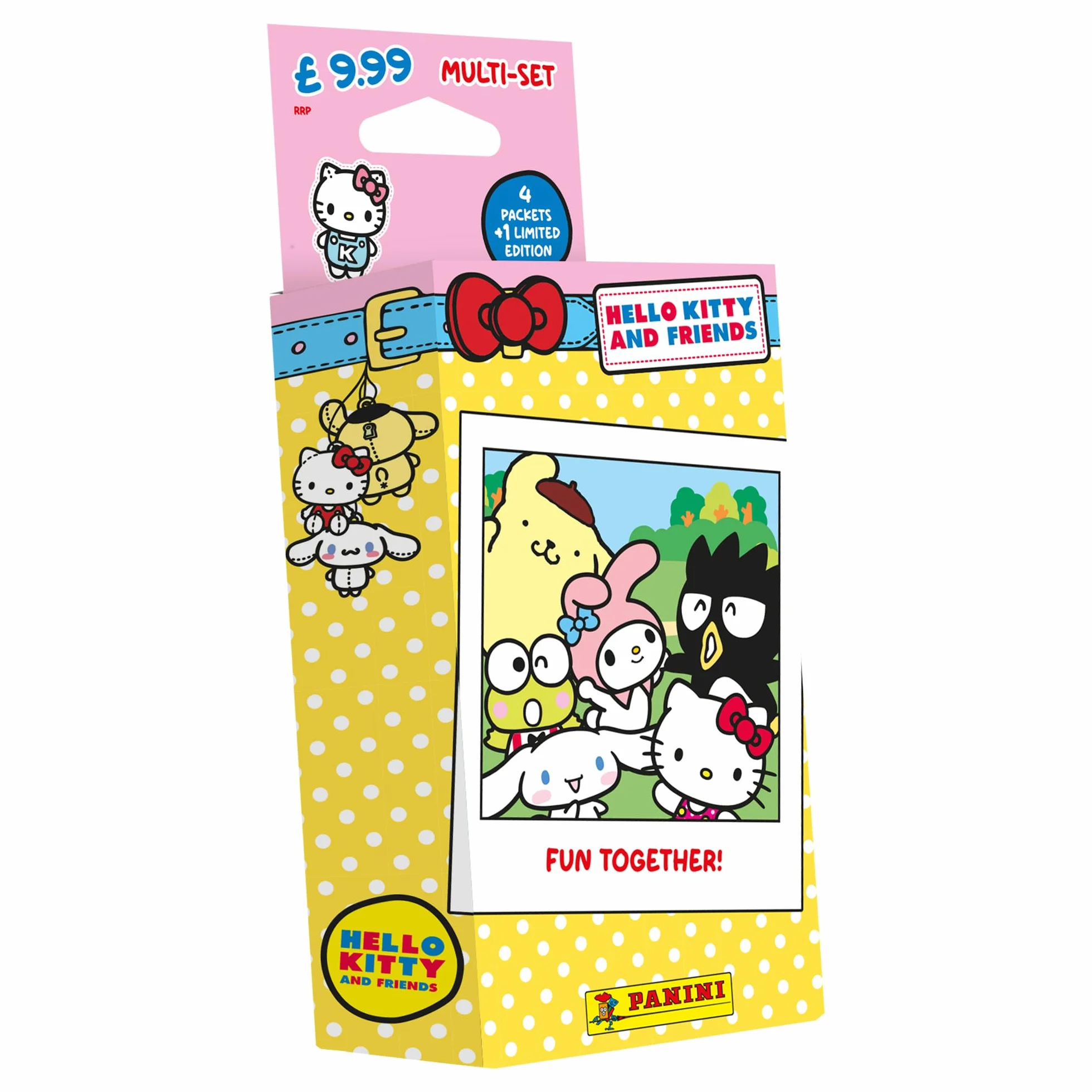Panini Hello Kitty & Friends Trading Cards Blister 3 Fundas Premium + 1 Tarjeta de edición Limitada