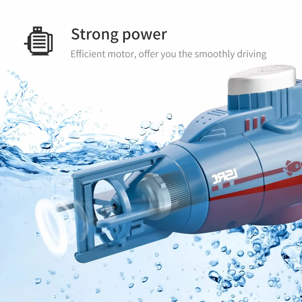 Mini Submarino de Juguete RC, 6 Canales de Control Remoto bajo el Agua, Barco de Buceo, Modelo de Juguete eléctrico, Juguete Educativo para niños, Regalo para niños