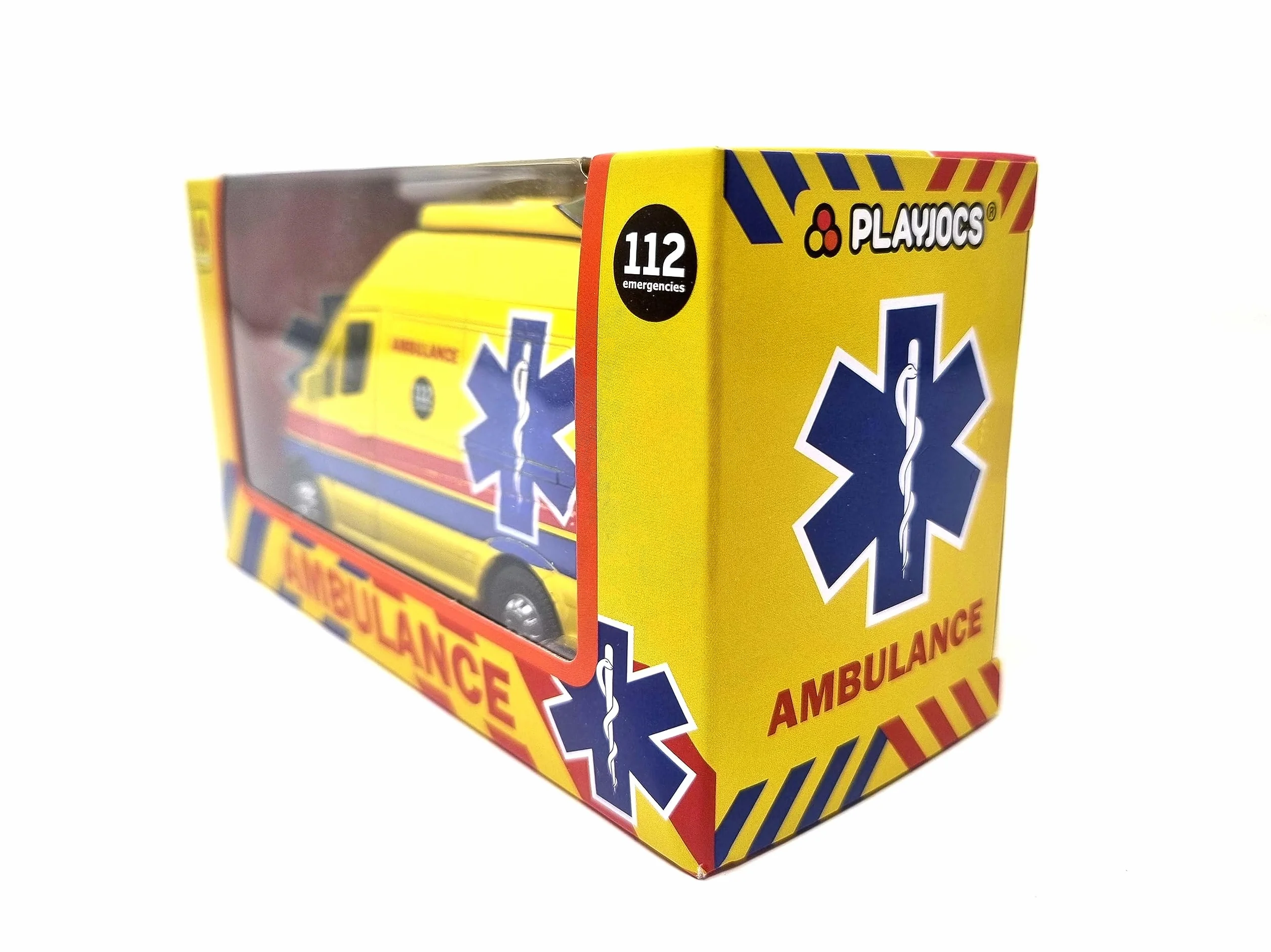 PLAYJOCS GT-8174 Ambulance.Vehículo metálico, Juguete para niños y coleccionistas.