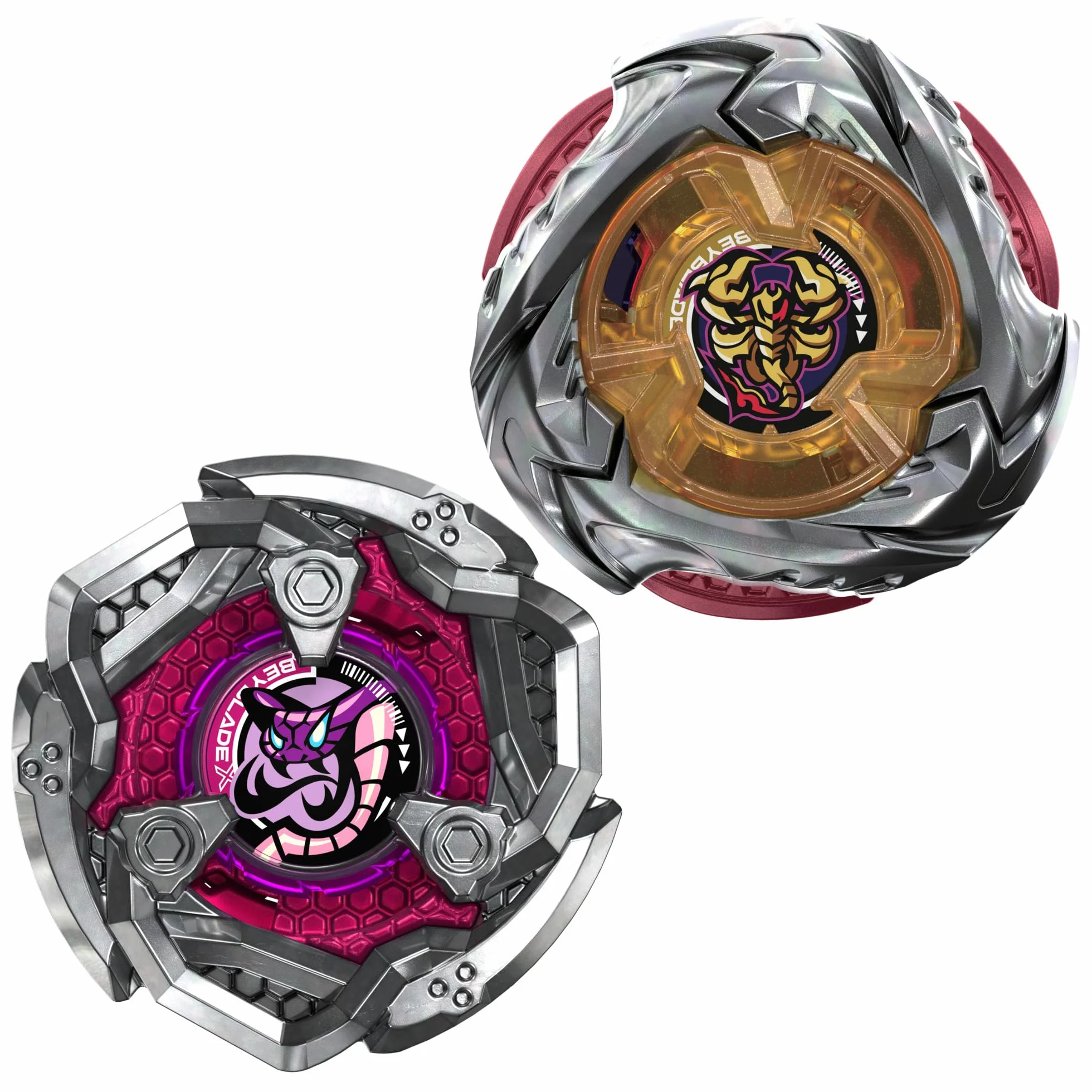 Beyblade X, Spear Scorpio 0-70Z UX y Tail Viper 3-85LO Bx, Pack Doble Takara Tomy con 2 Tops de rotación Derecha, Juego de Tops de Batalla, A Partir de 8 años