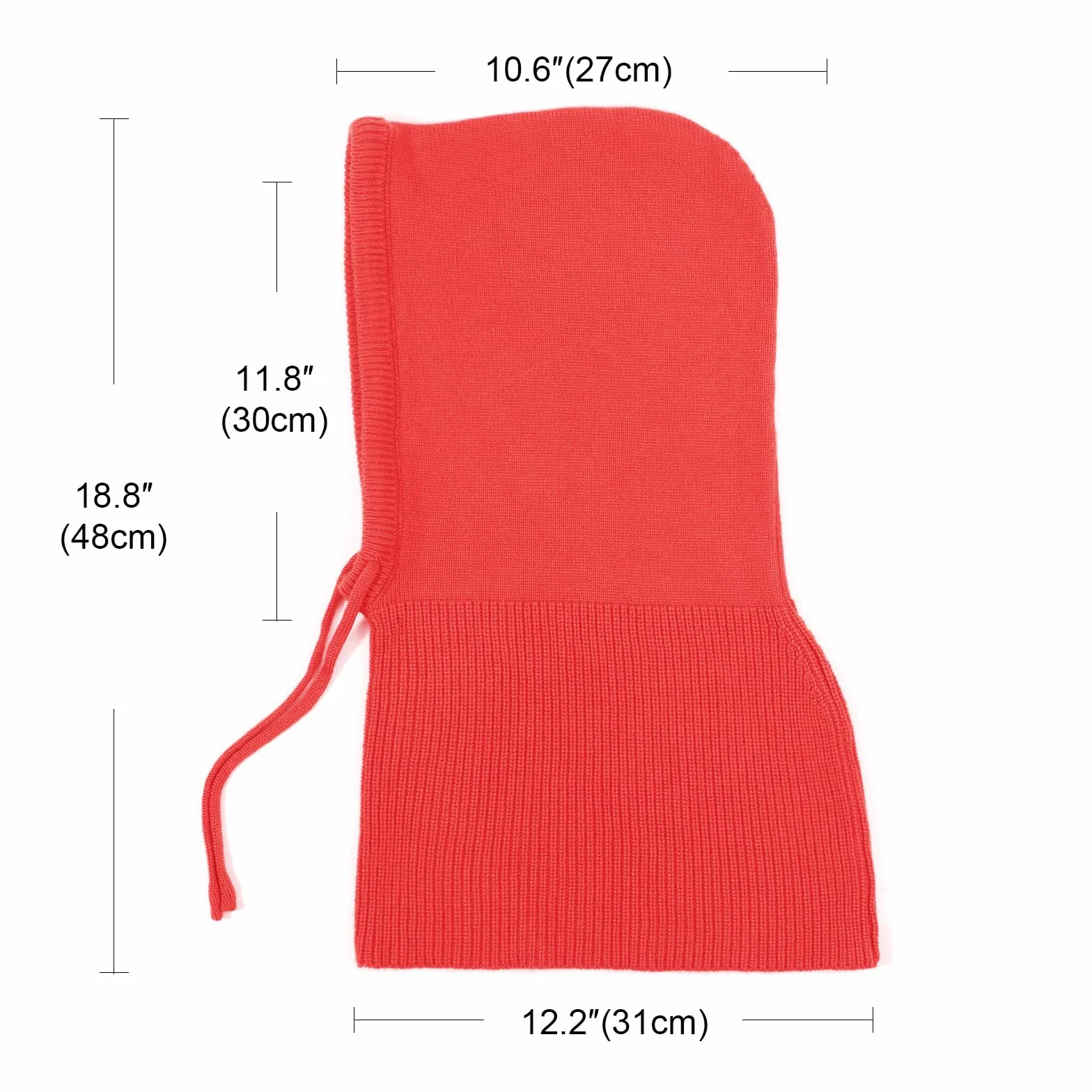 Pasamontañas de Punto para Mujer Beanie Skull Cap con Cordón Cálido