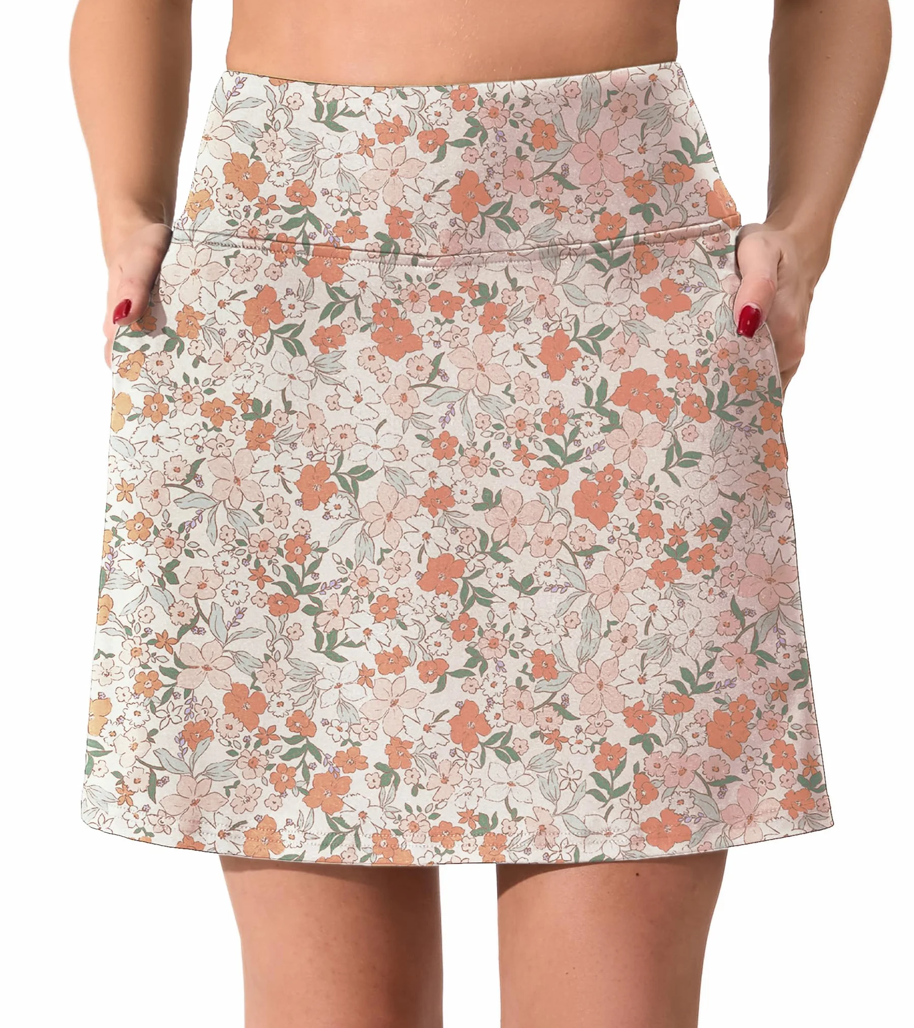 Timuspo Falda de Verano para Mujer, Falda de Tenis con Pantalones de Cintura Alta, 4 Bolsillos