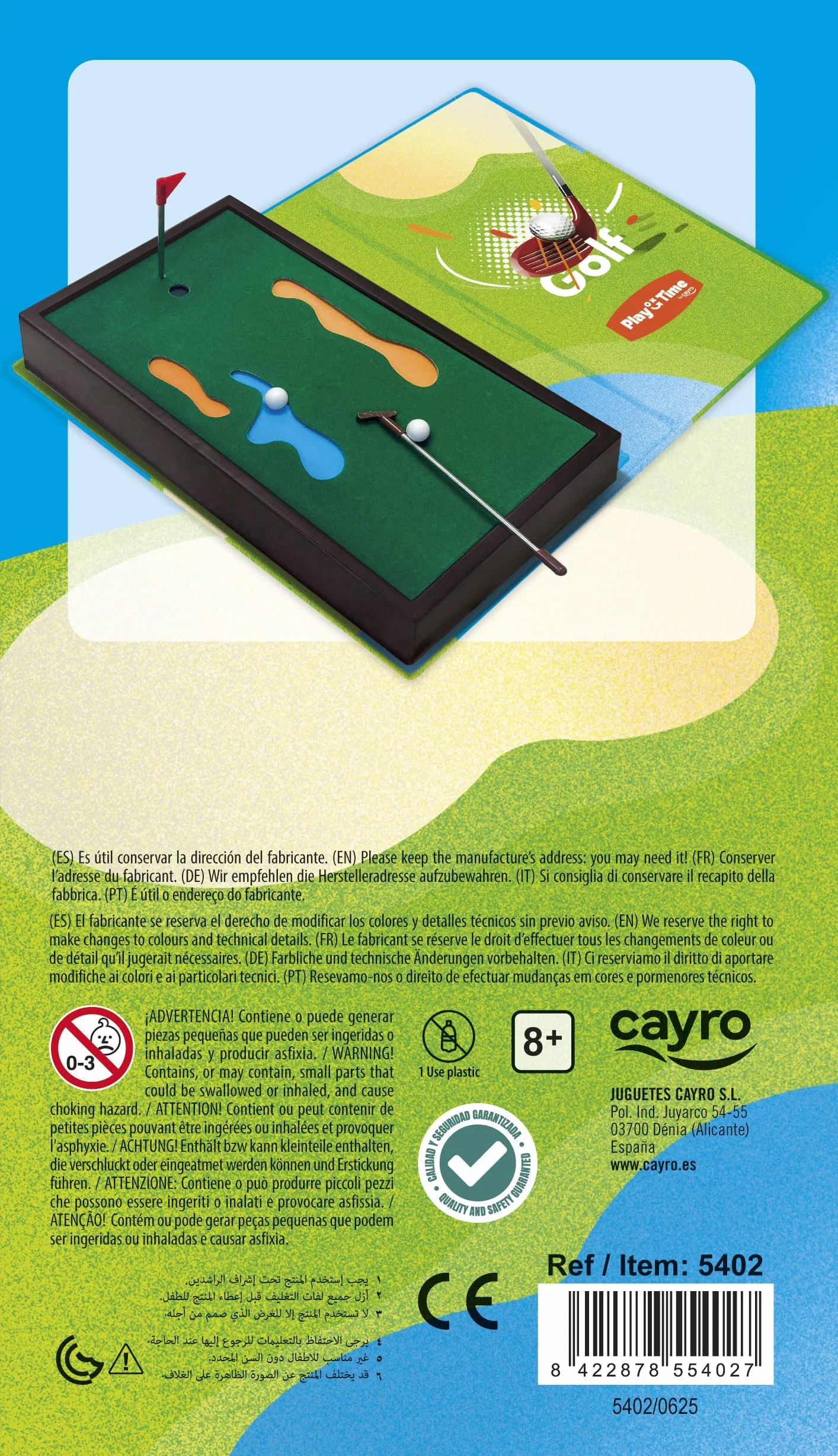 Cayro – Play Time Golf – Juego de Habilidad y puntería Tipo Golf
