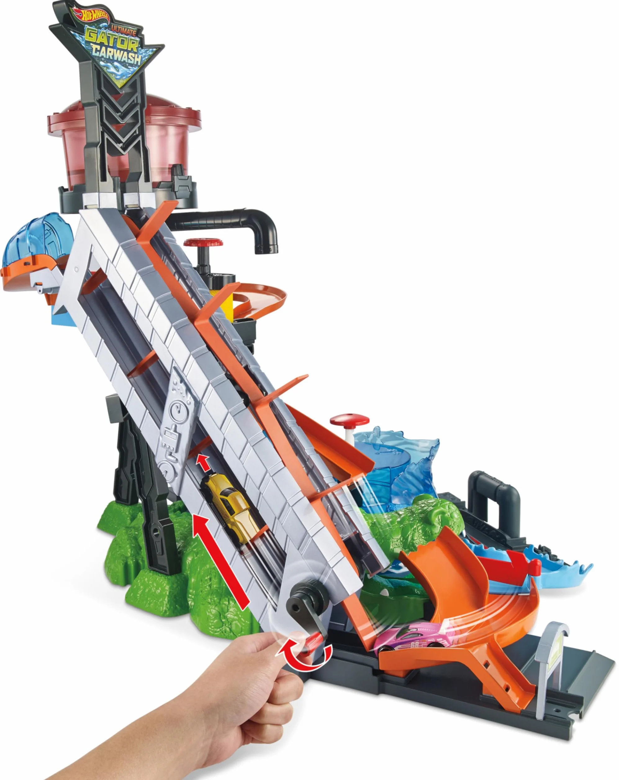 Hot Wheels Cocodrilo Destructor, pista de coches de juguete (Mattel FTB67)