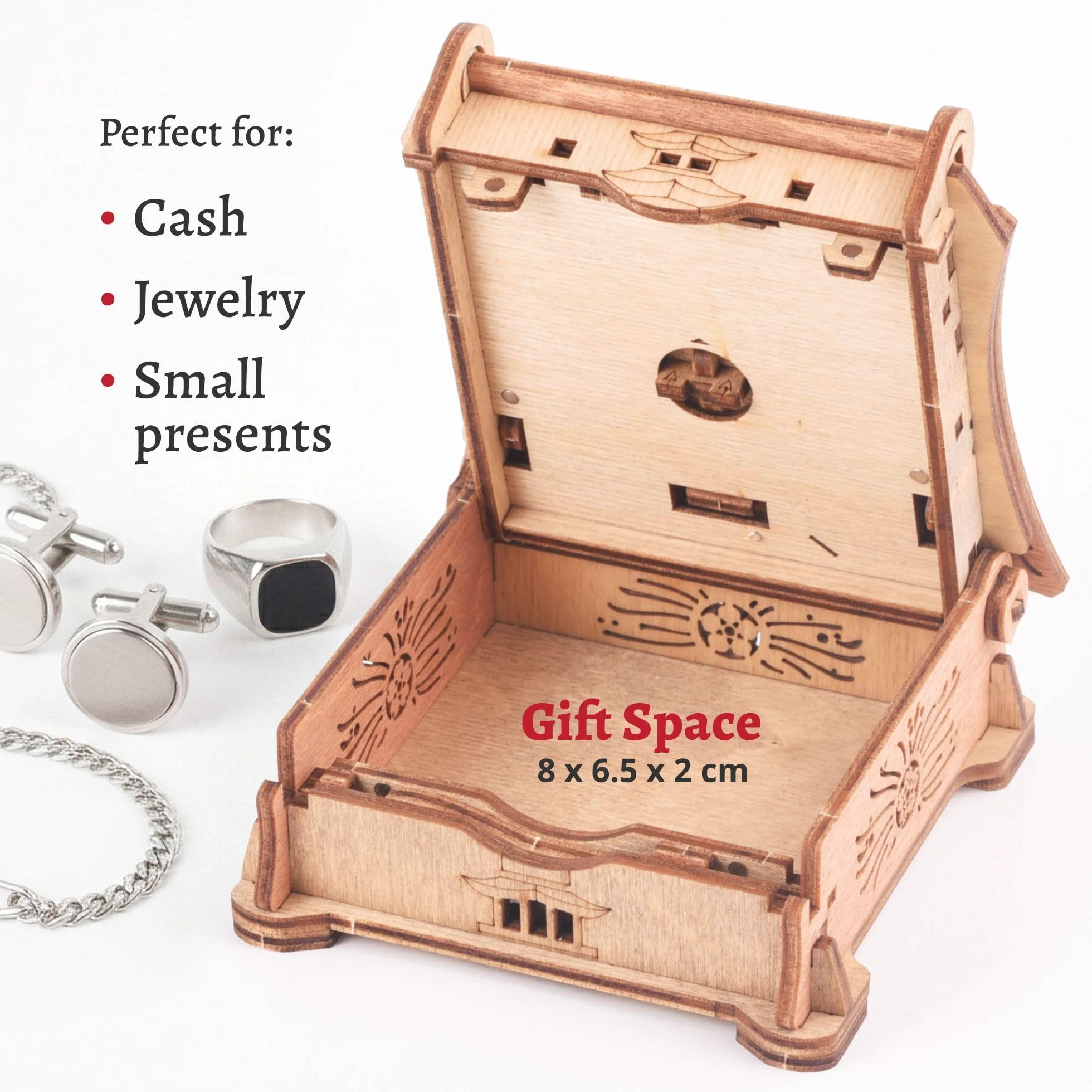 iDventure Caja de rompecabezas Samurai | Embalaje de regalo complicado | Rompecabezas 3D para adultos | Juego de sala de escape | Rompecabezas mental | Gadget de regalo de cumpleaños para hombres y