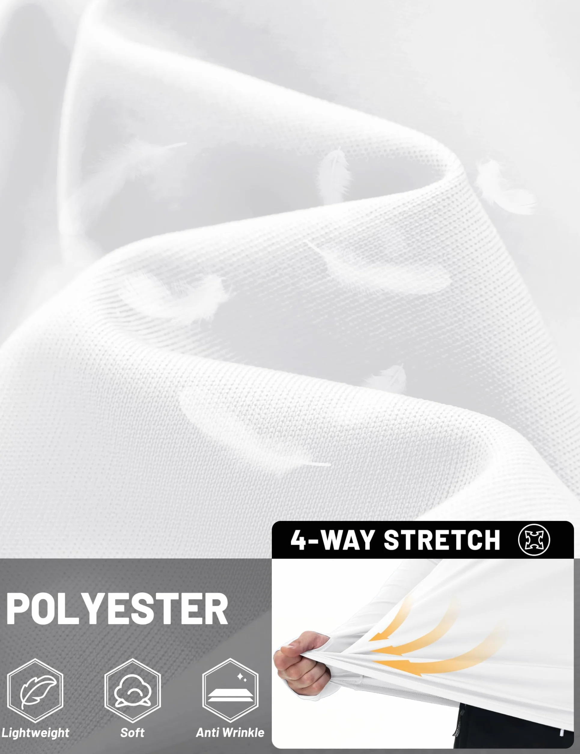 TACVASEN Sudadera con Capucha Hombre Protección Solar UPF 50+ Manga Larga UV