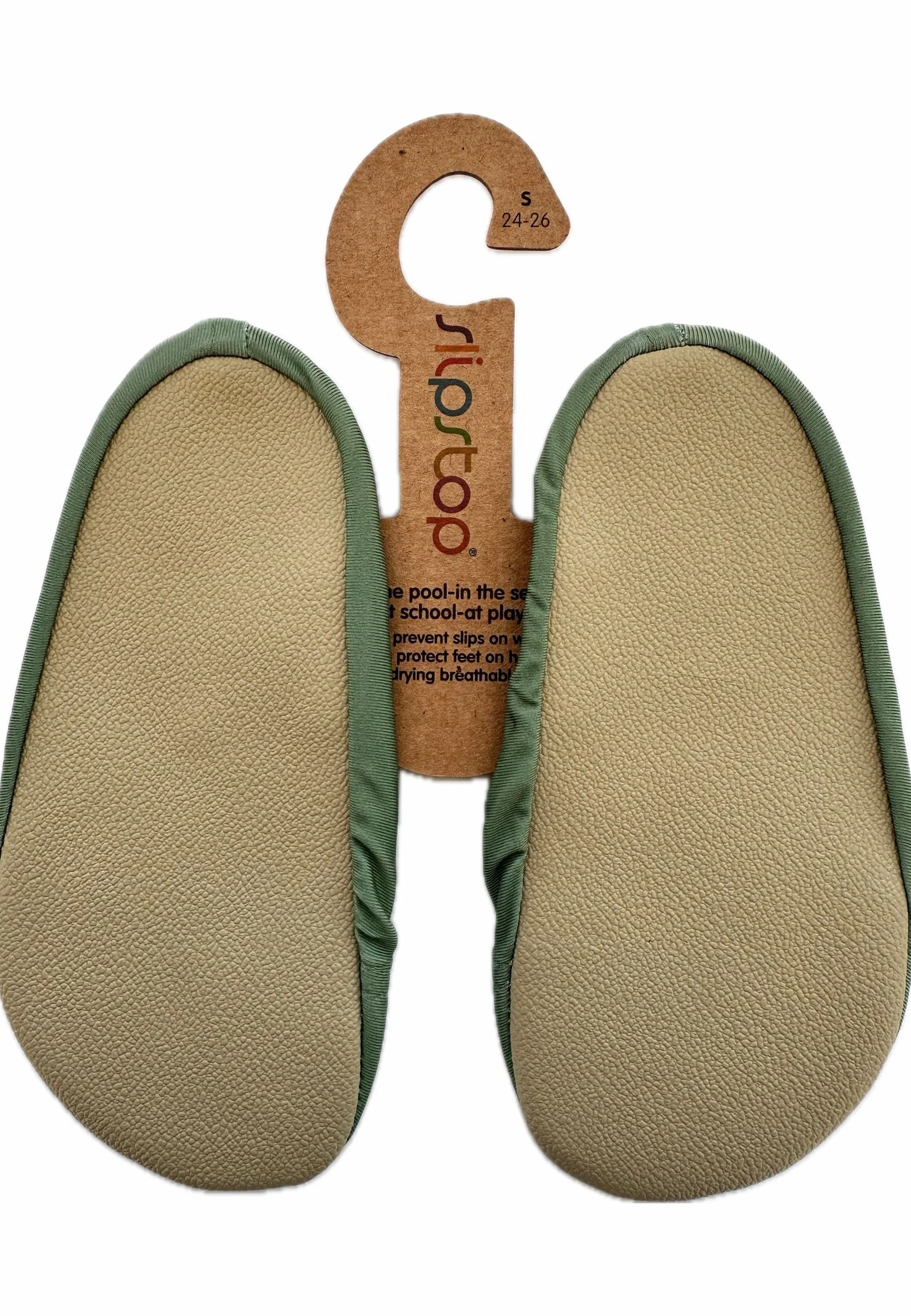 Slipstop Zapatillas de baño para niños color verde