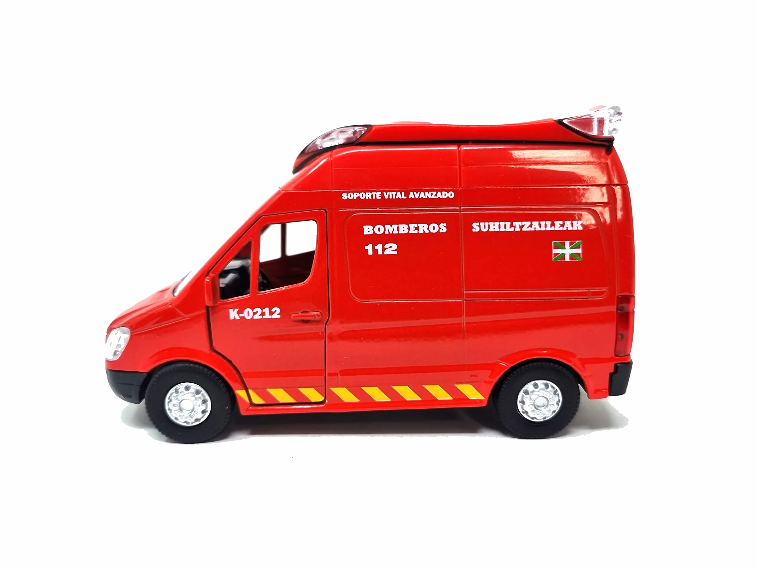 PLAYJOCS GT-8106 VEHÍCULO AMBULACIA SUHILTZAILEAK. Vehículo metálico, Juguete Ideal para niños y coleccionistas.