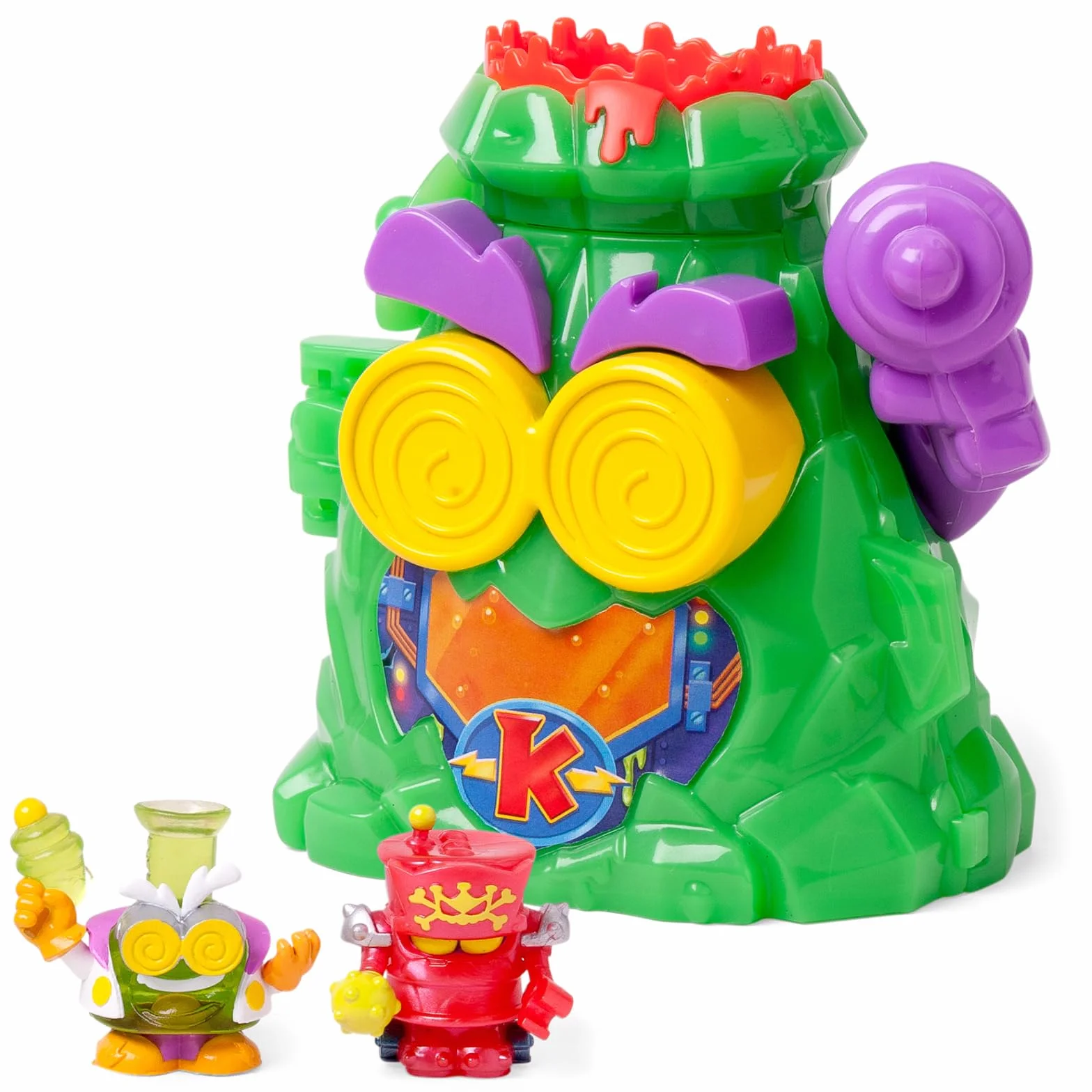 SUPERTHINGS KAZOOM Power – Hidden Base Professor K. Guarida del Professor K de la Serie de TV “Kazoom Power”. Contiene 1 Hidden Base, 1 Professor K Exclusivo, 1 Robotoxic Exclusivo