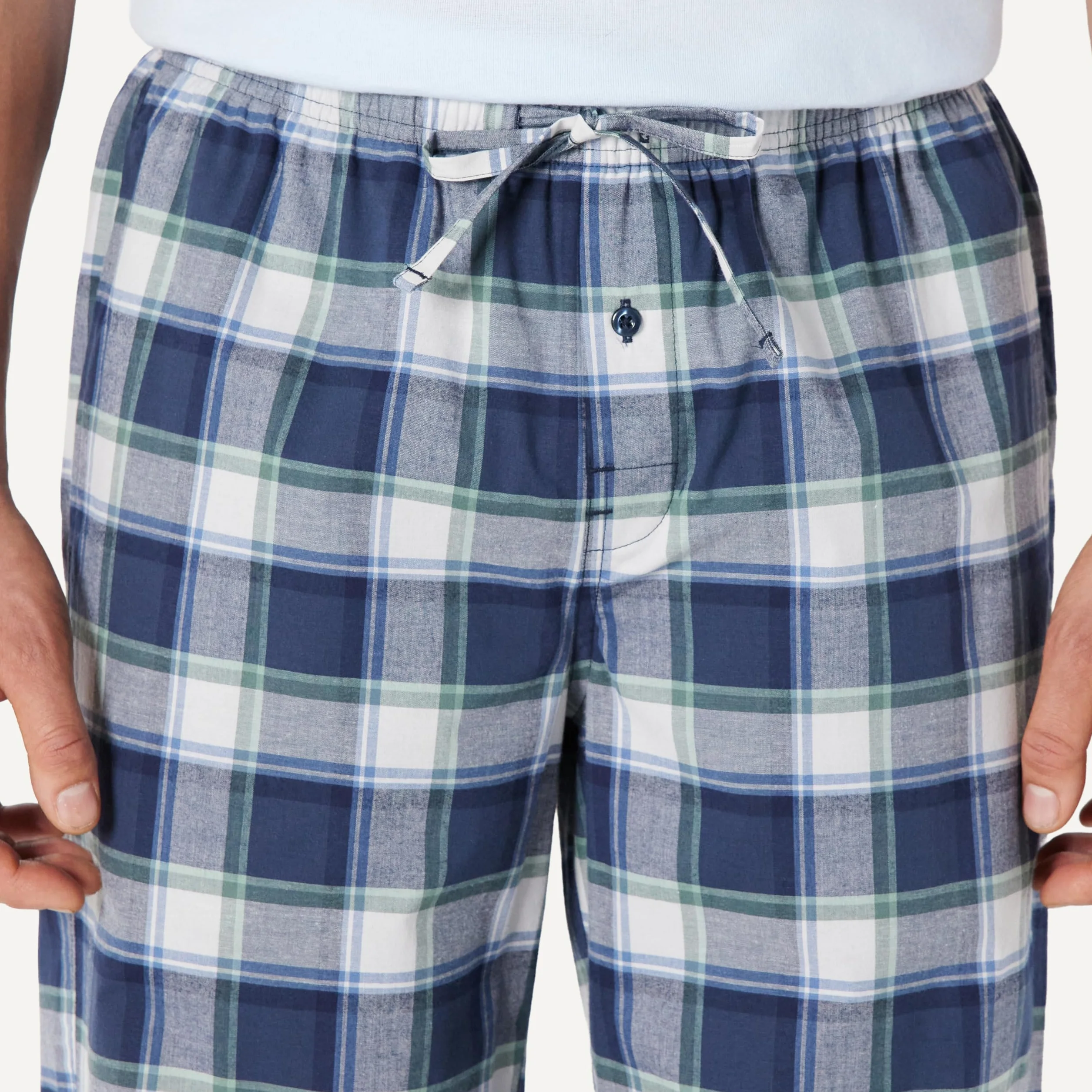 Amazon Essentials Pantalones de Pijama Hombre Popelina Algodón Corte Recto Cintura Elástica Cordón