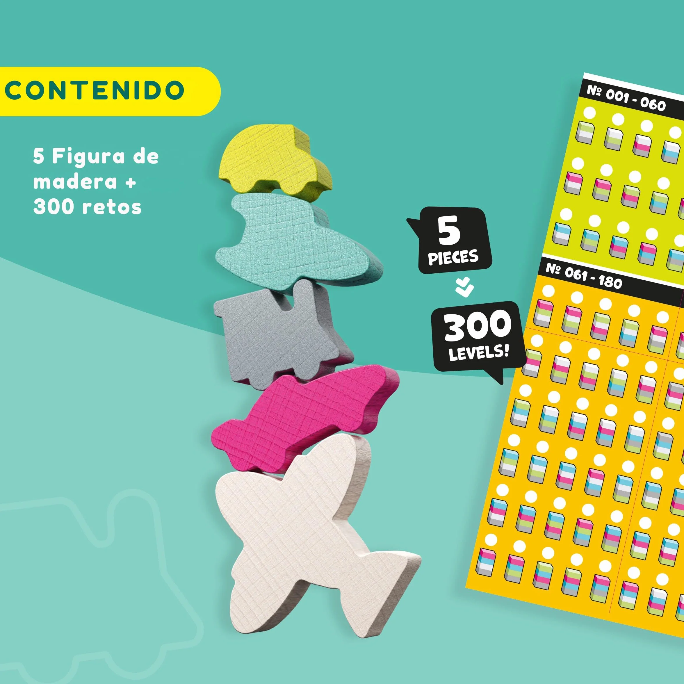 HABA 2013868001 - Stacking Challenge Vehicles, Juego Infantil con retos de apilar, Solitario, de Viaje. Más 6 años