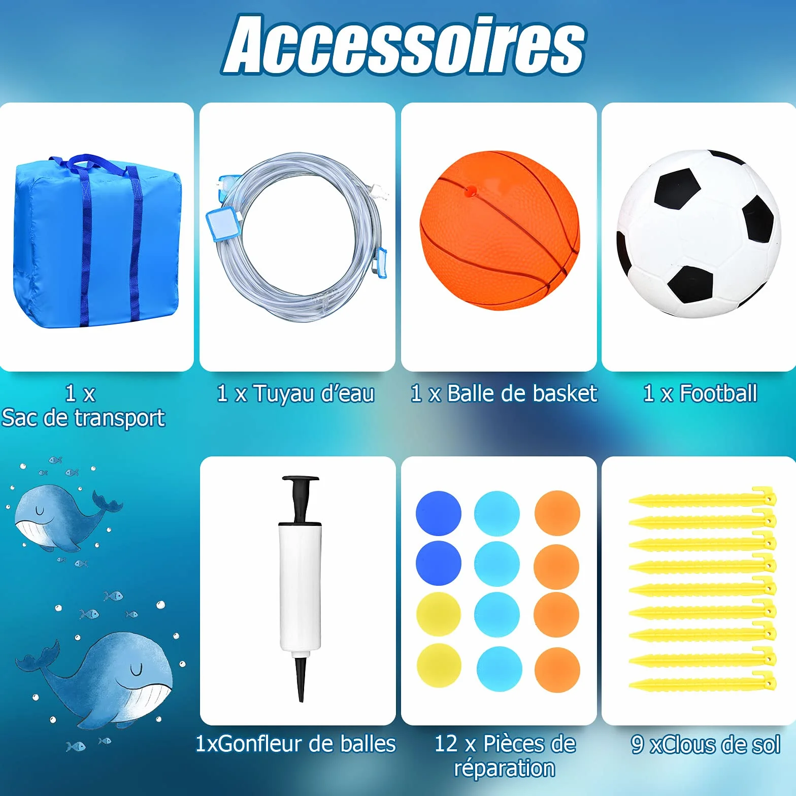 GOPLUS - Castillo hinchable con tobogán y pistola de agua, zona de juegos acuática con entretenimiento múltiple, ideal para niños mayores de 3 años (con soplador de 680 W)
