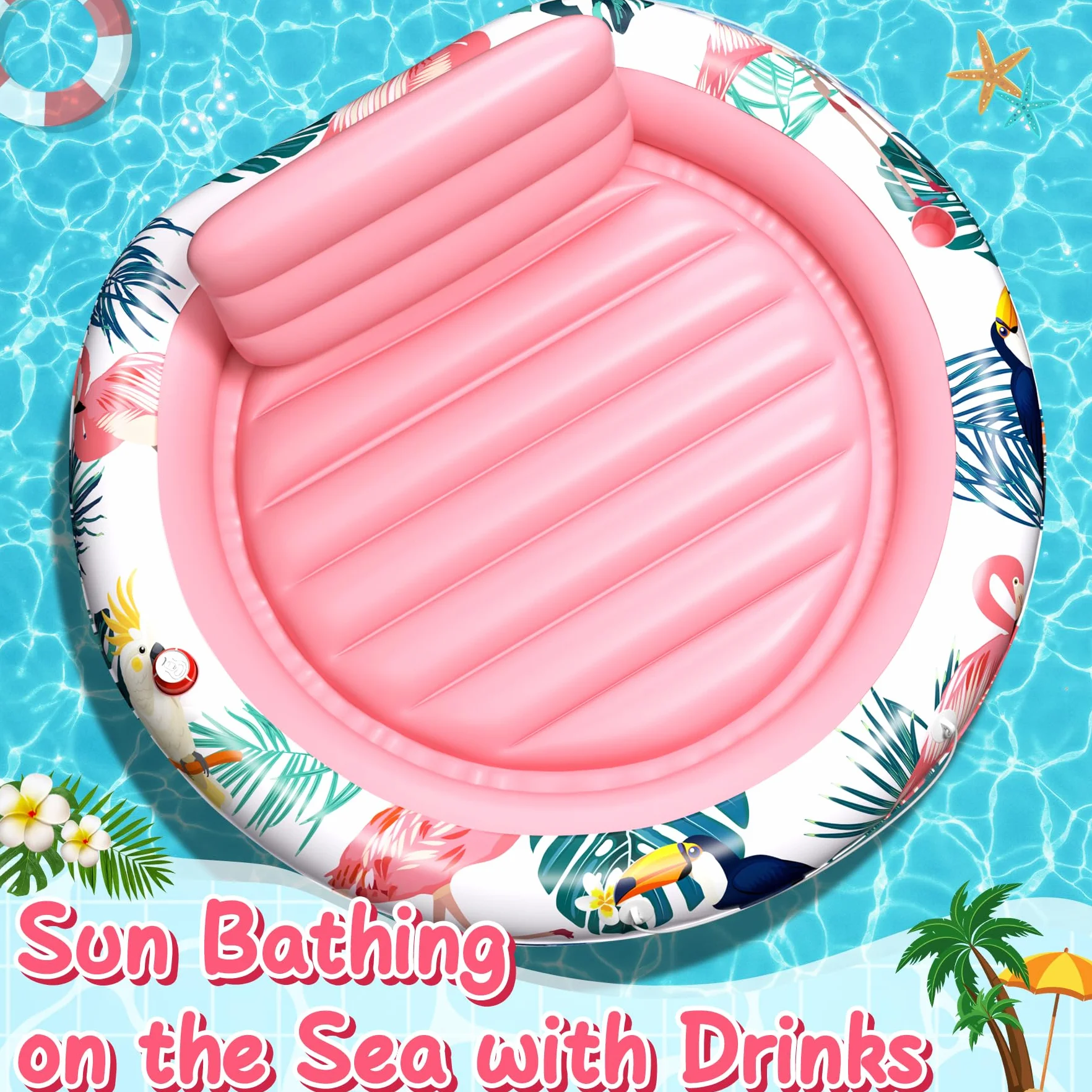 Colchoneta Piscina - Hinchables para Piscina - Flotadores Piscina - Colchonetas Inflables Piscina Adultos - Colchoneta Playa - Colchon Hinchables Inflables Adecuada para Piscina de Playa