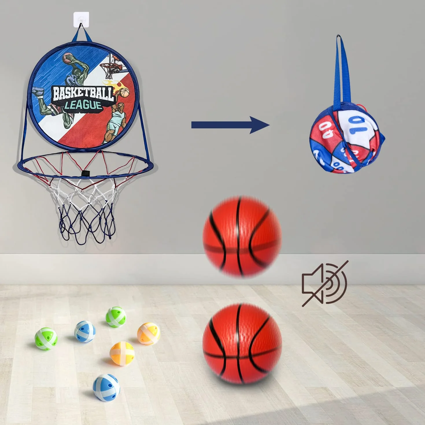 Canasta Baloncesto Infantil con Diana Dardos, 2 in 1 Plegable Doble Diana y Mini Canasta Juguete, Interiores y Exteriores Lanzamiento Juego, Niños Regalo Juegos de Fiesta