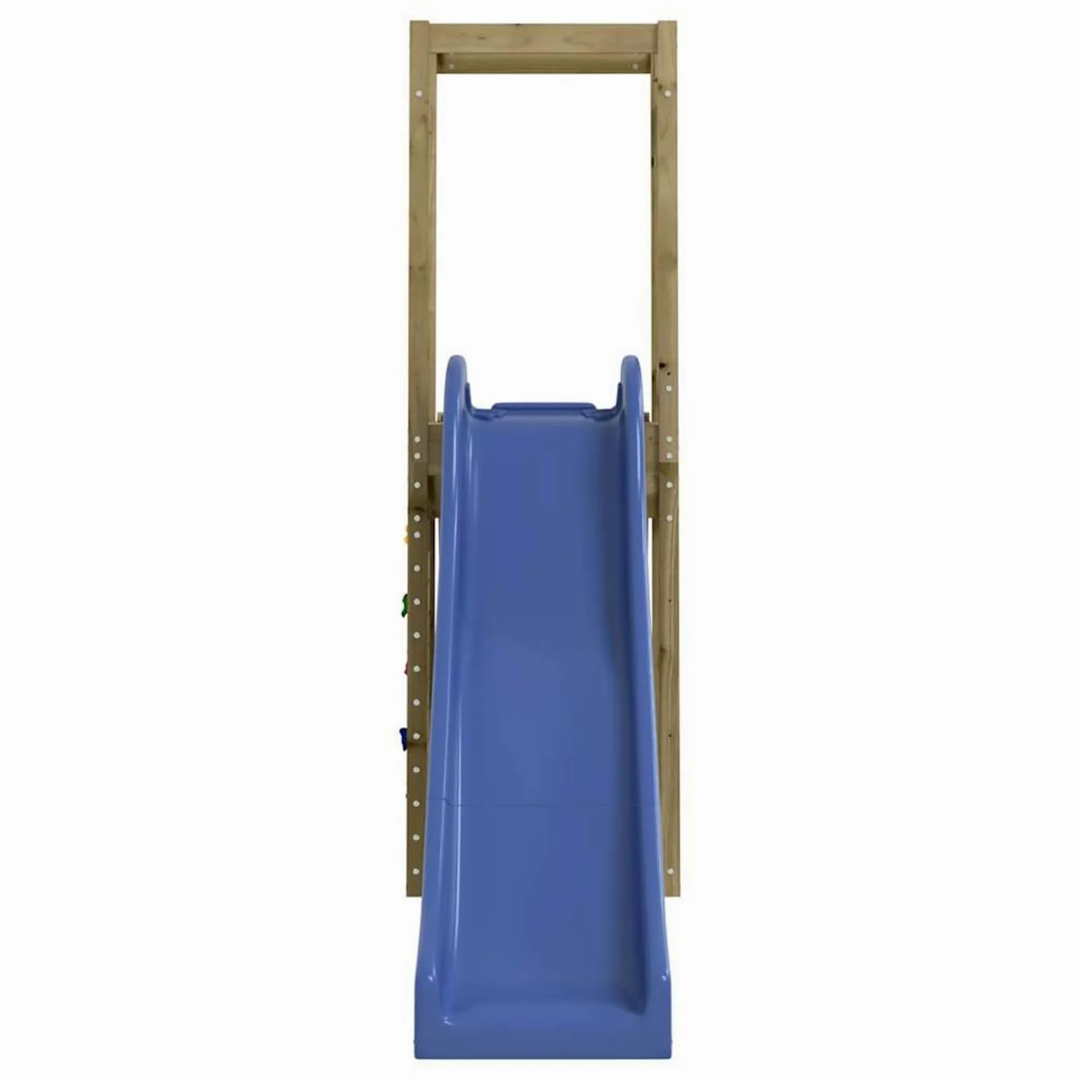 Gecheer Parque Infantil de Exterior con Tobogán, Torre de Escalada para niños al Aire Libre, Escalera y Accesorios de Juego para el jardín Madera Maciza Pino impregnada 9#