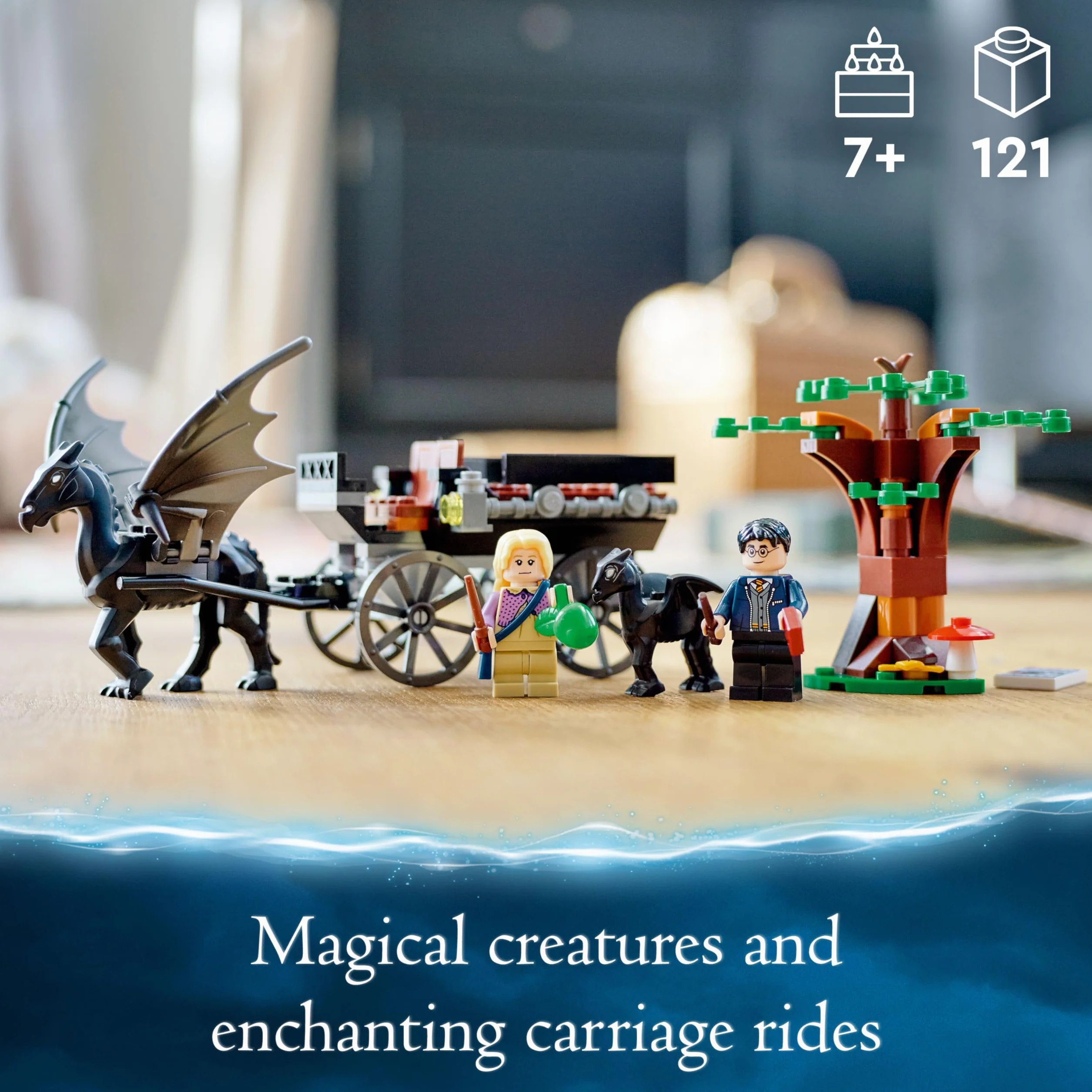LEGO 76400 Harry Potter Carruaje y Thestrals de Hogwarts, Set de Construcción con Mini Figuras